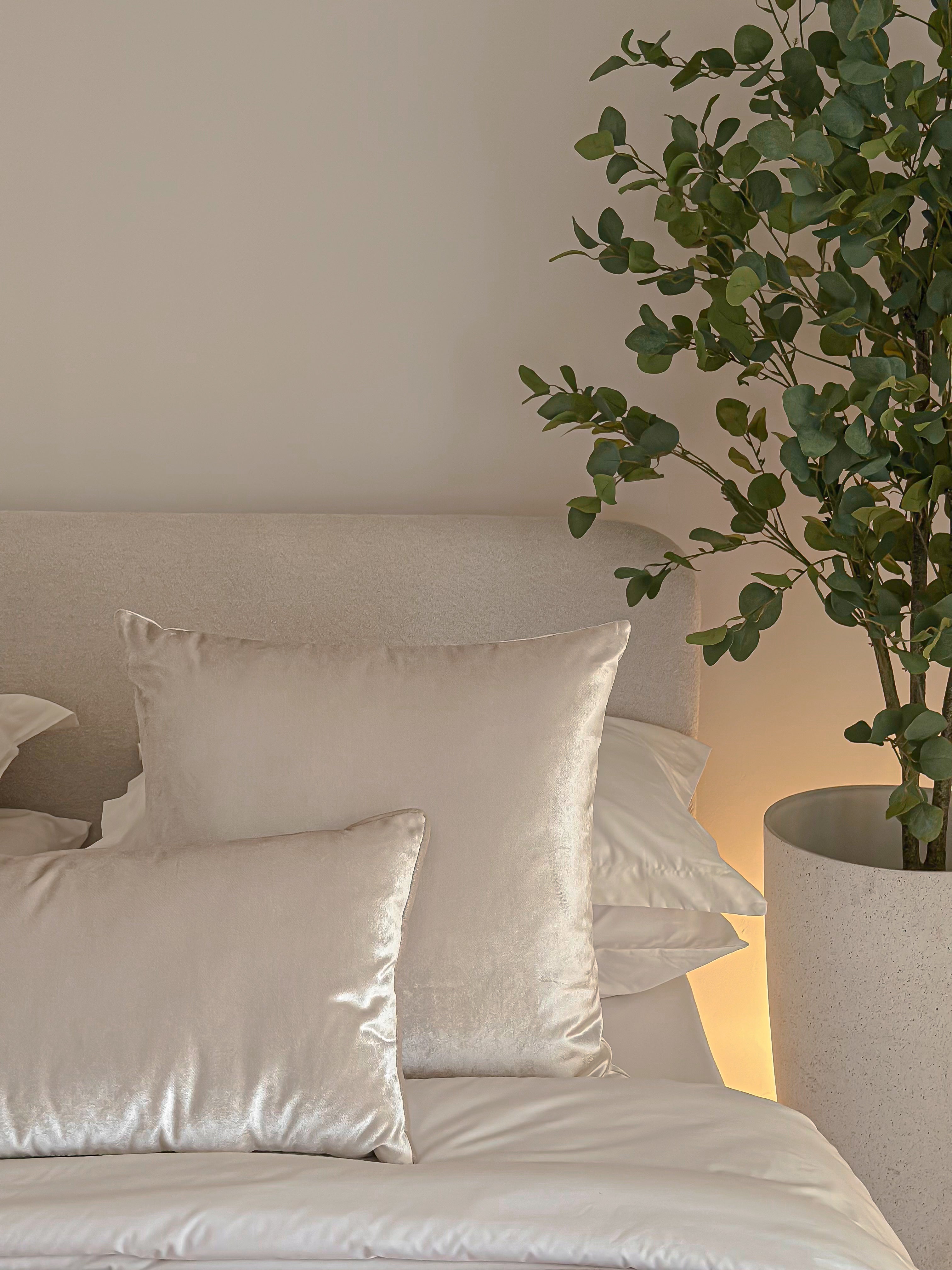 Velvet Styling cushion  _ neutral beige