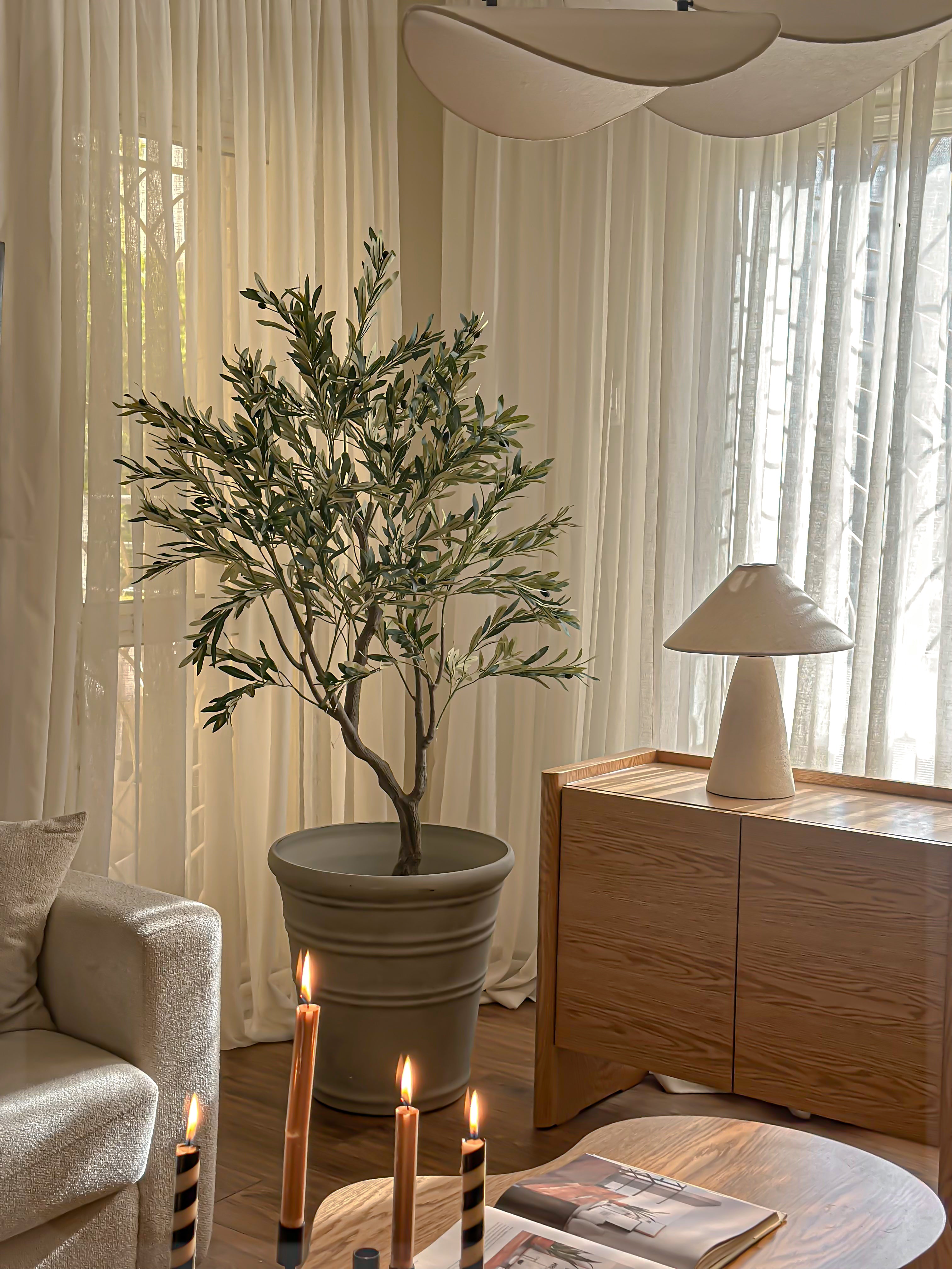 Olive faux tree - 2 steams