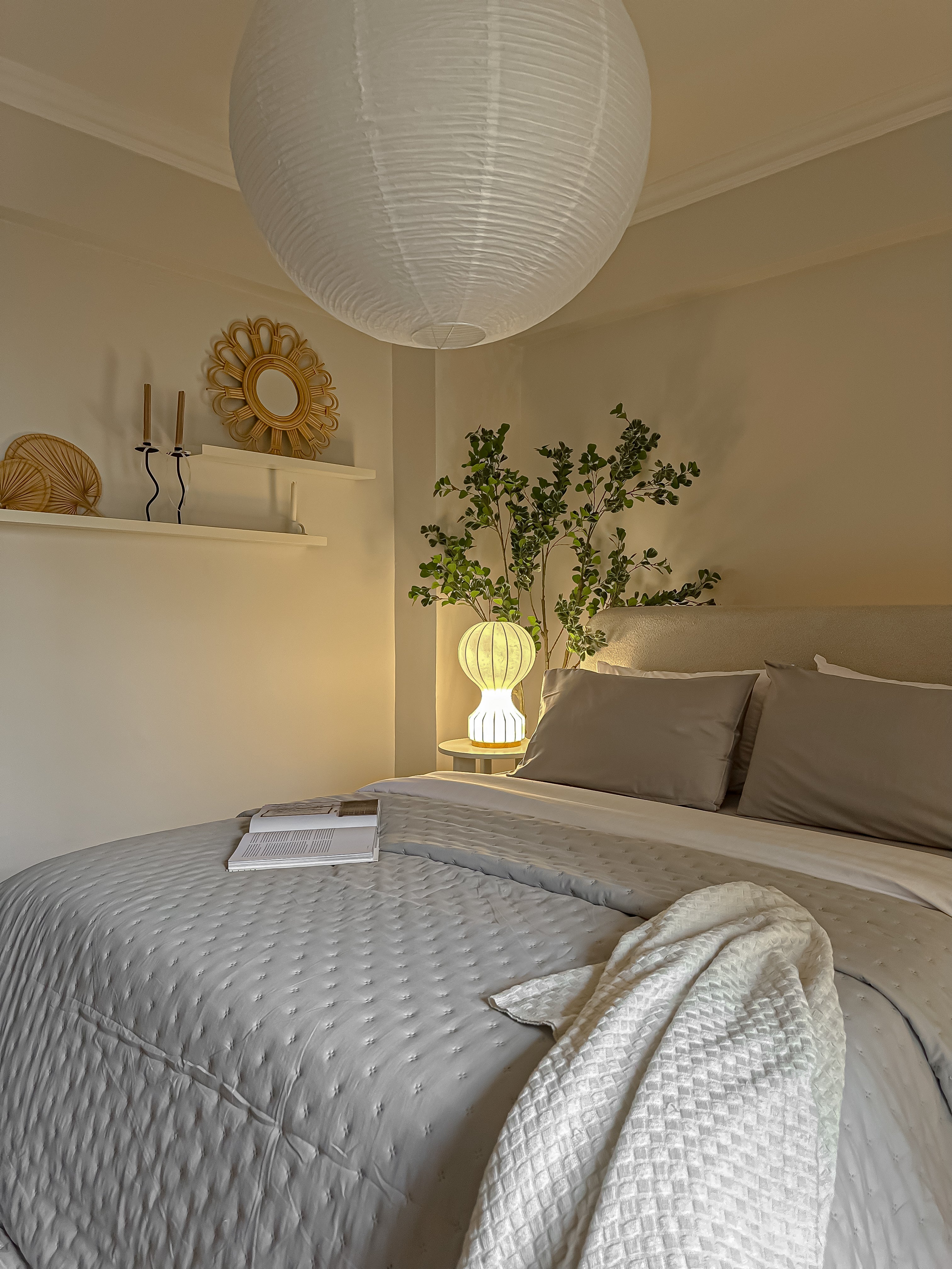 Neutral Gray bed Set