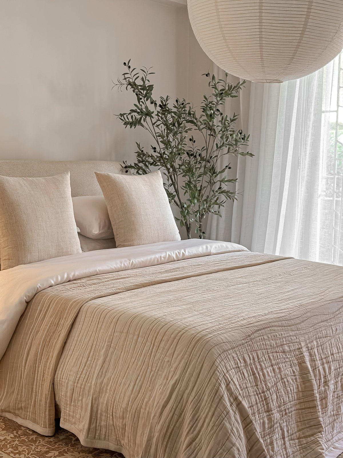 The Wave Stitch Quilt - Sand