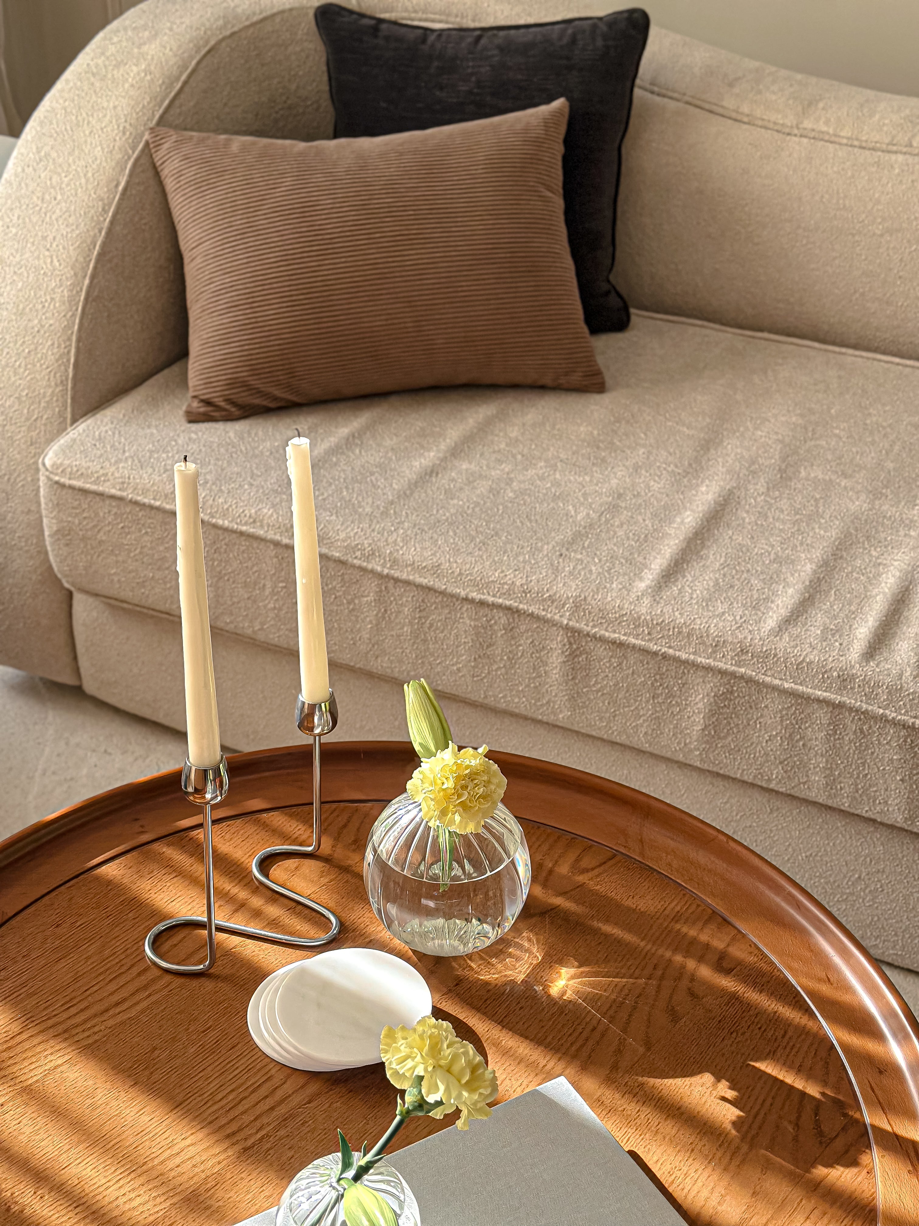 Wood & Cane Coffee Table