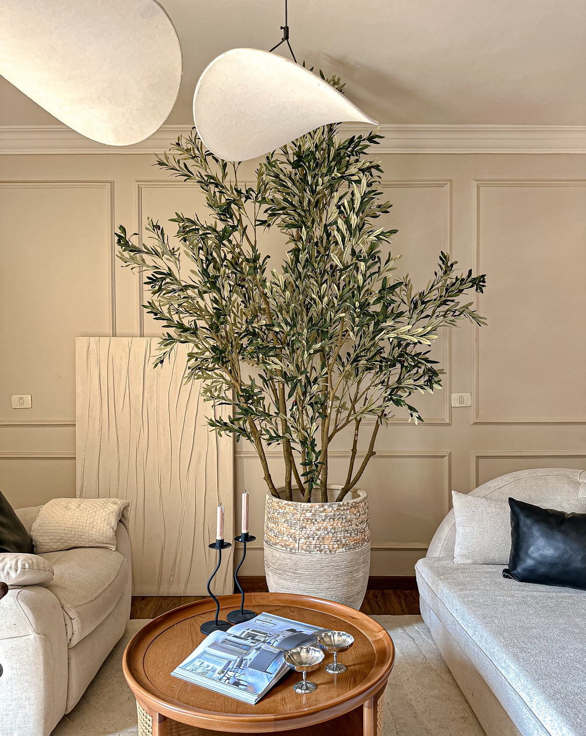 Silver Olive Faux Tree - 22 Stems