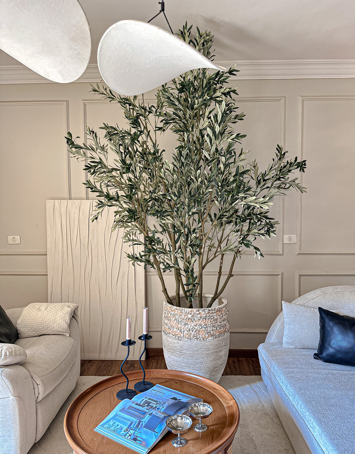 Silver Olive Faux Tree - 22 Stems