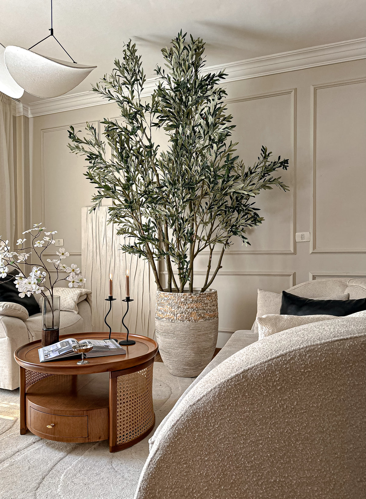 Silver Olive Faux Tree - 22 Stems