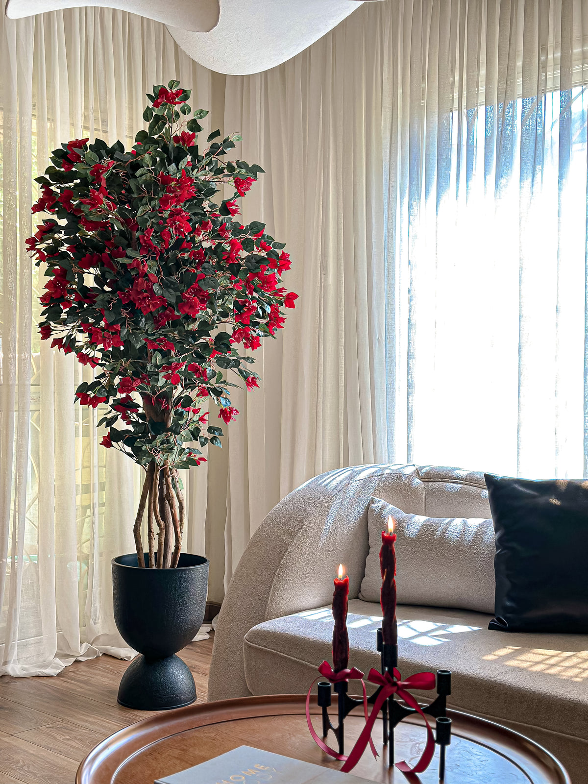 Bougainvillea Faux Tree - Ruby Red