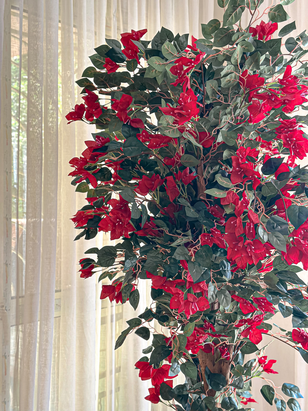 Bougainvillea Faux Tree - Ruby Red