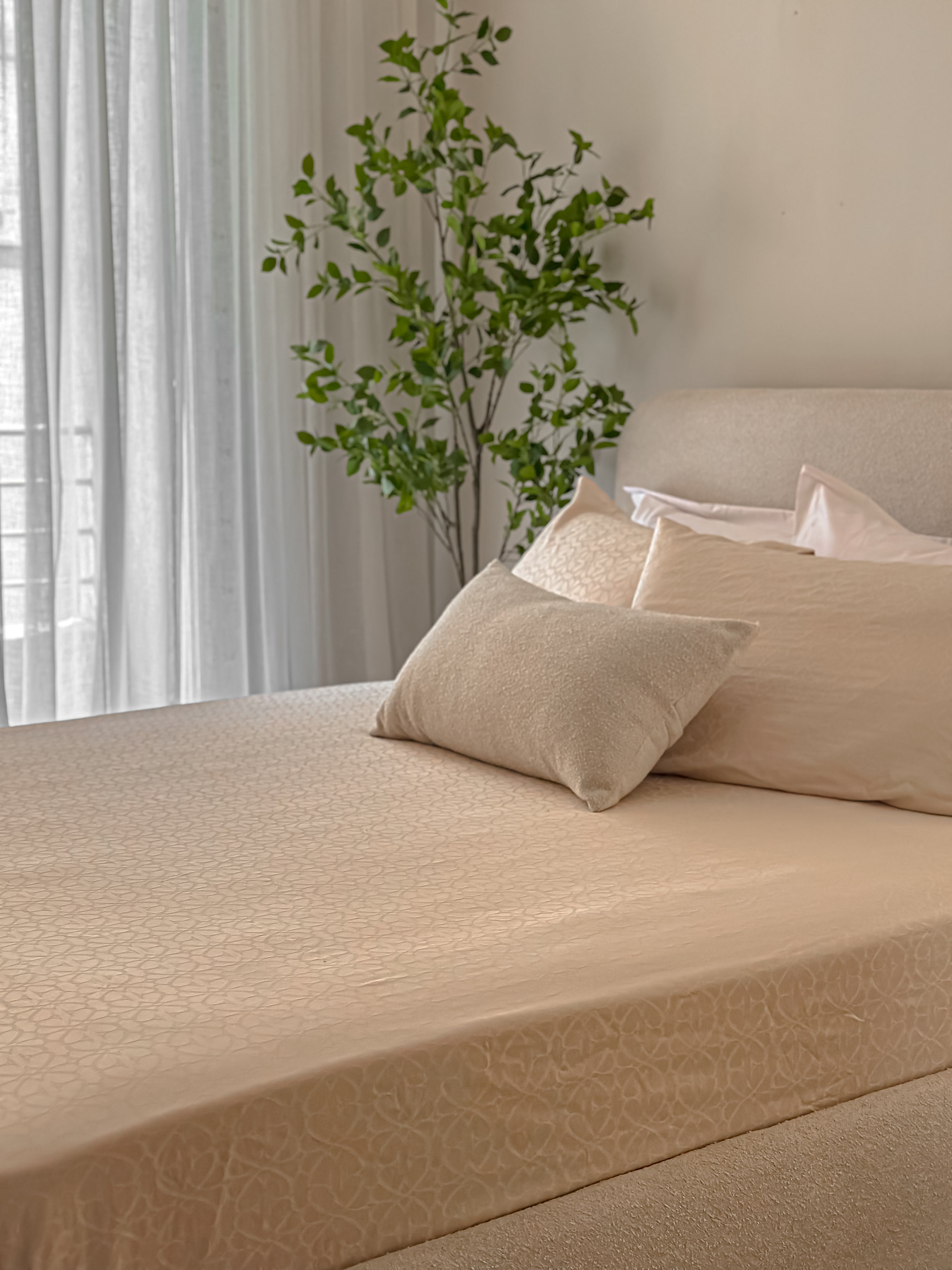 Minish Jacquard Fitted Bed Sheet Set