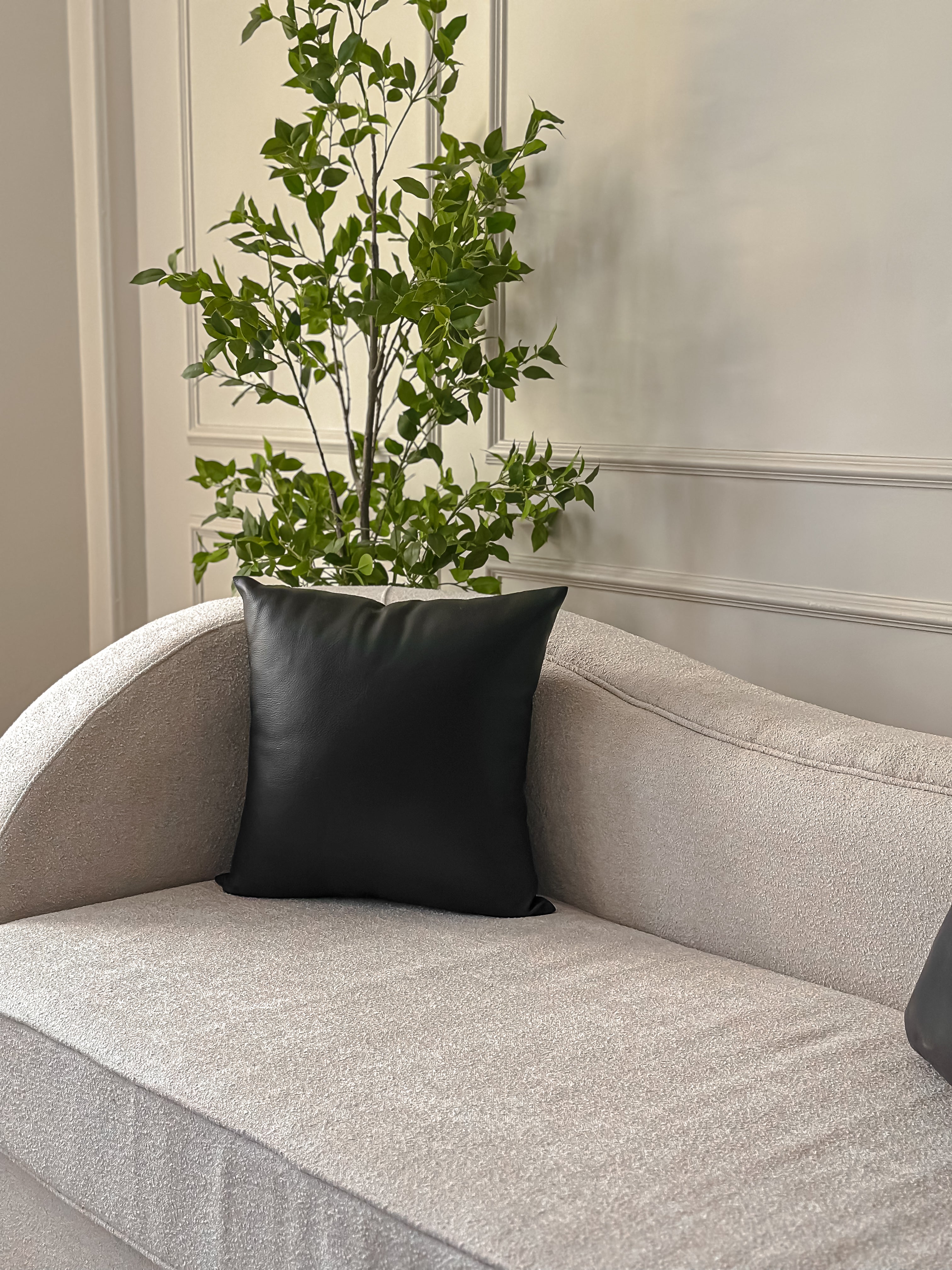 Black Leather Cushion