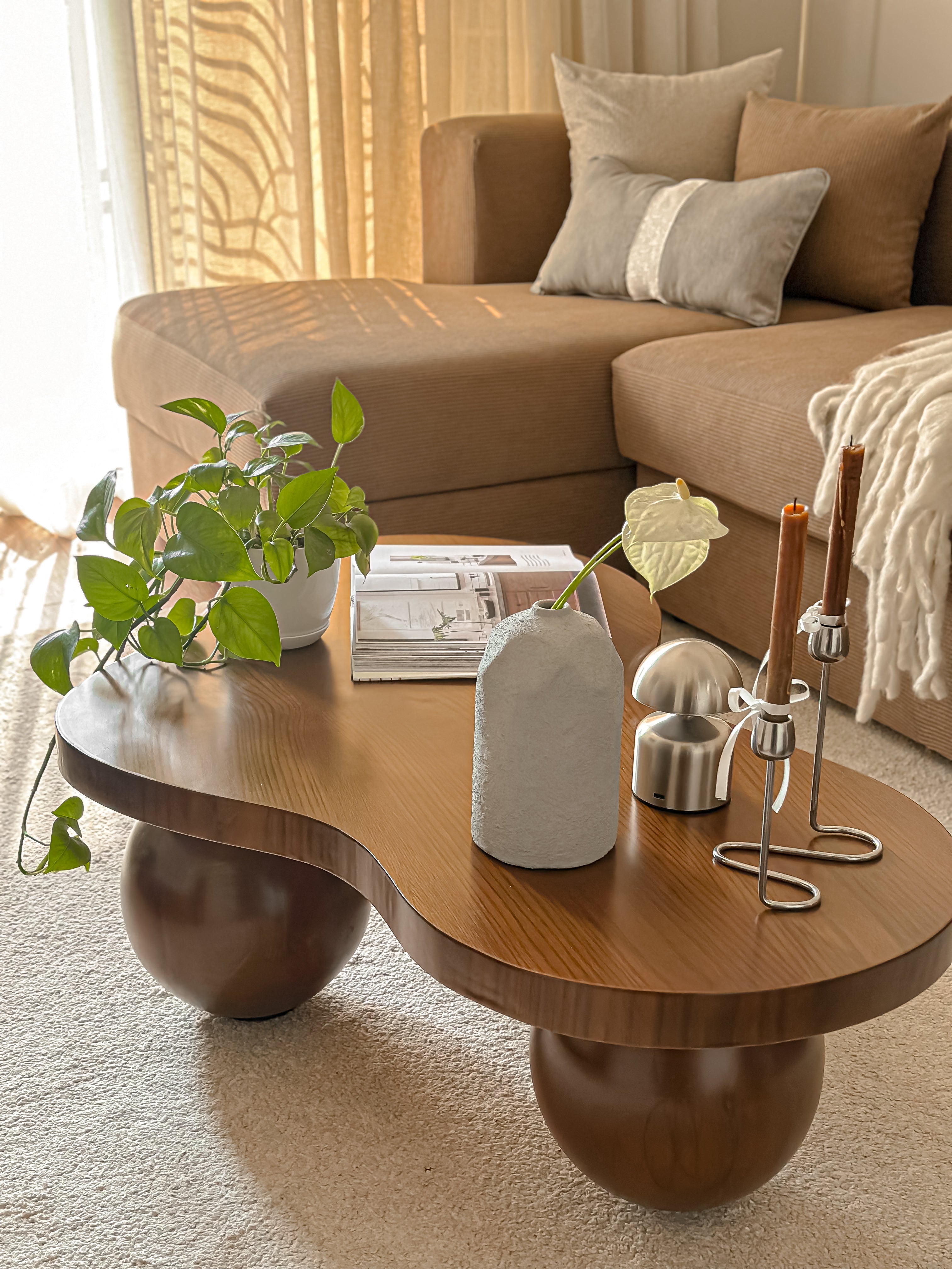 Wavy Wooden Coffee Table