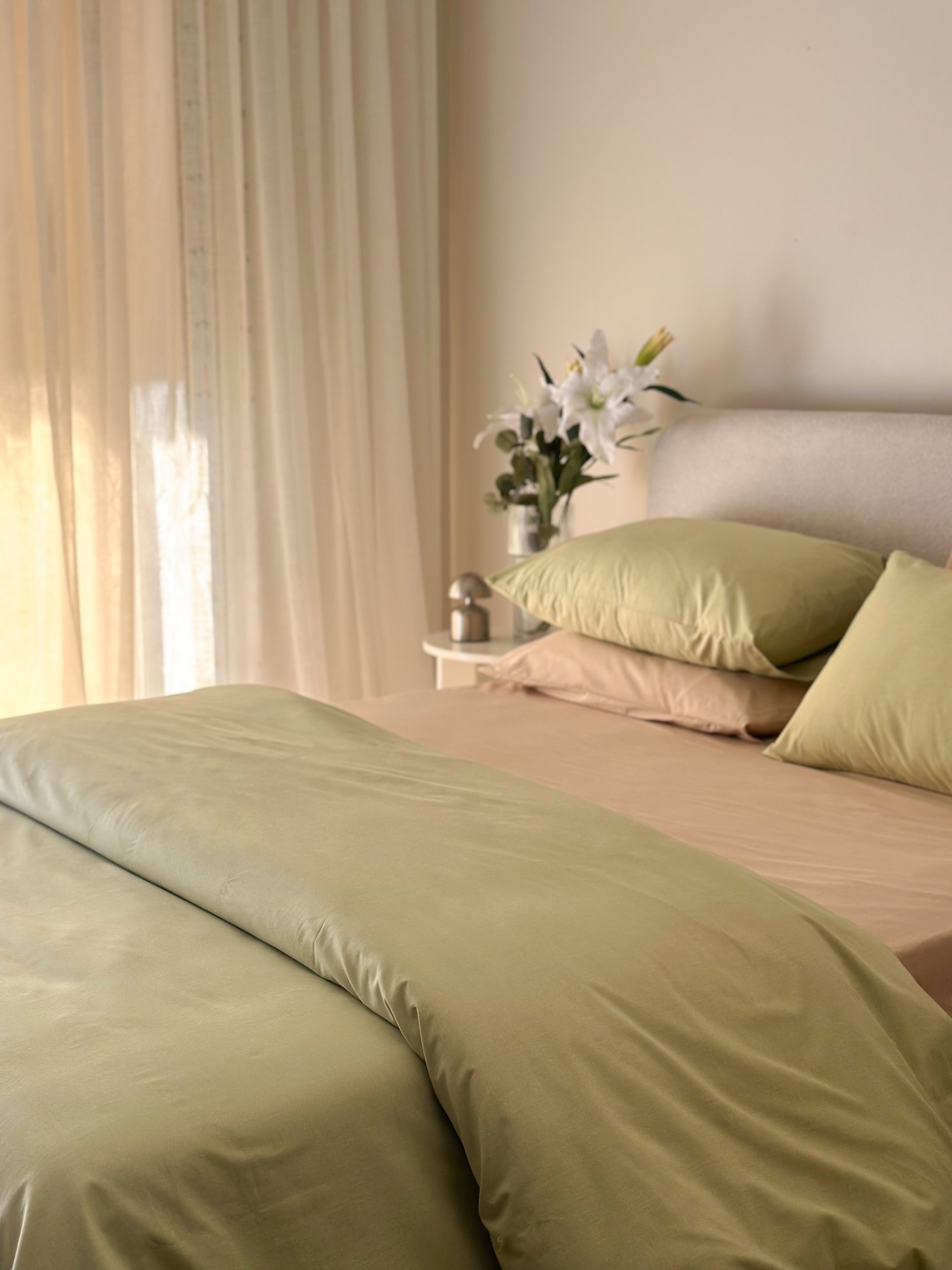 Prime Cotton Duvet Cover Set - Lime Green