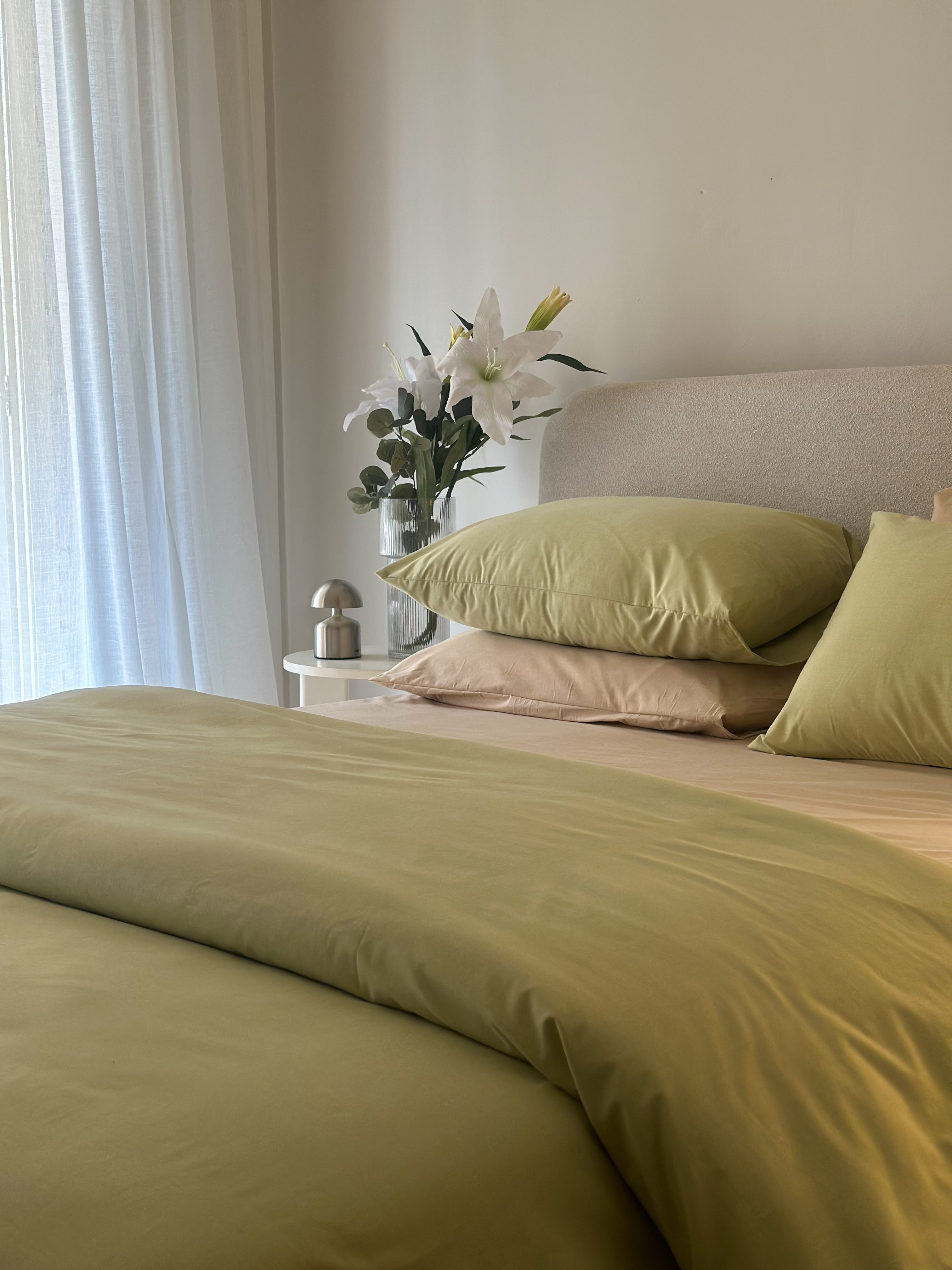 Prime Cotton Duvet Cover Set - Lime Green