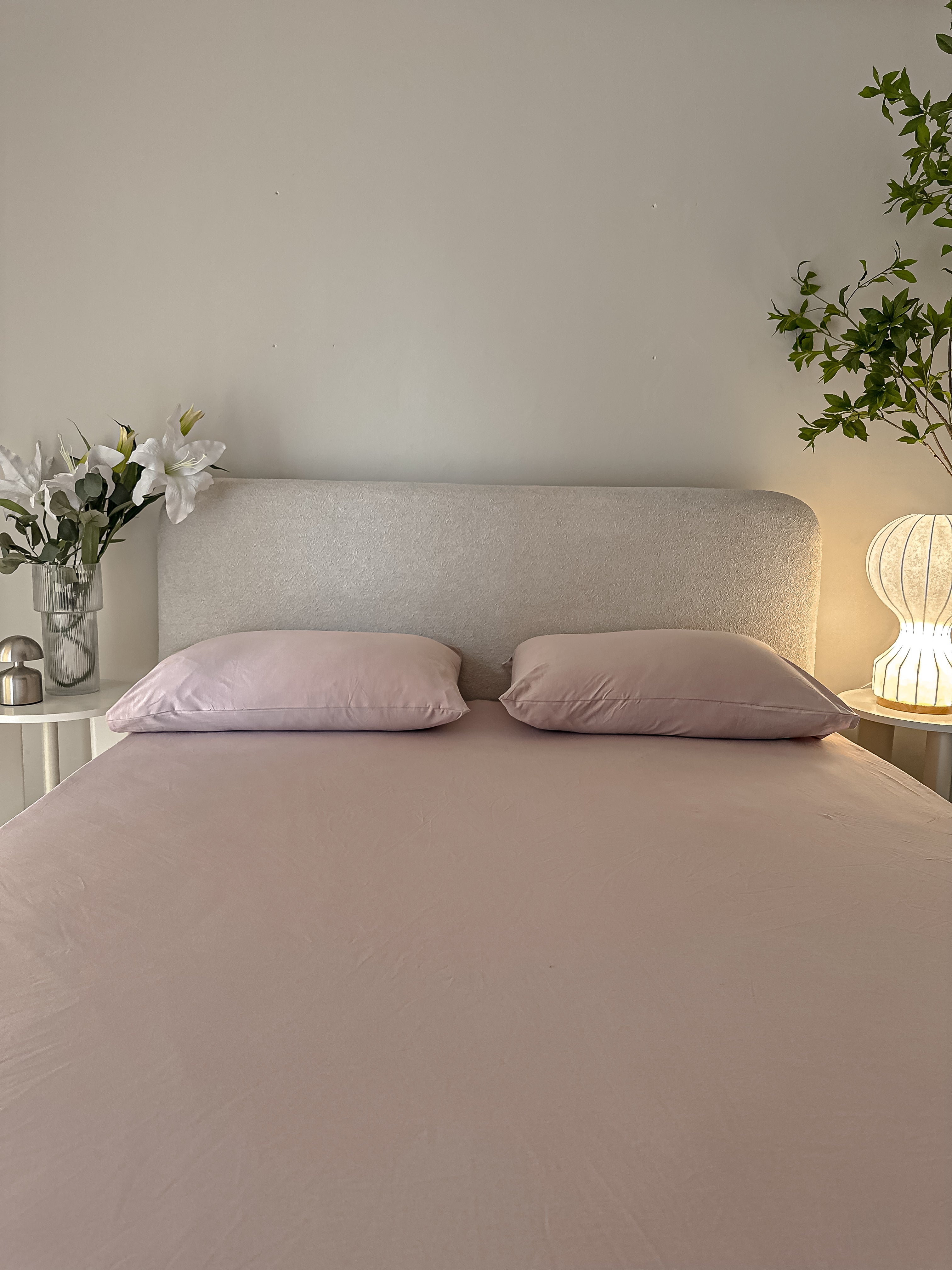 Jersey Cotton Fitted Sheet Set - Dusty pink