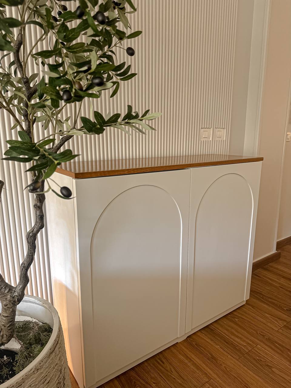 Curved Storage Cabinet