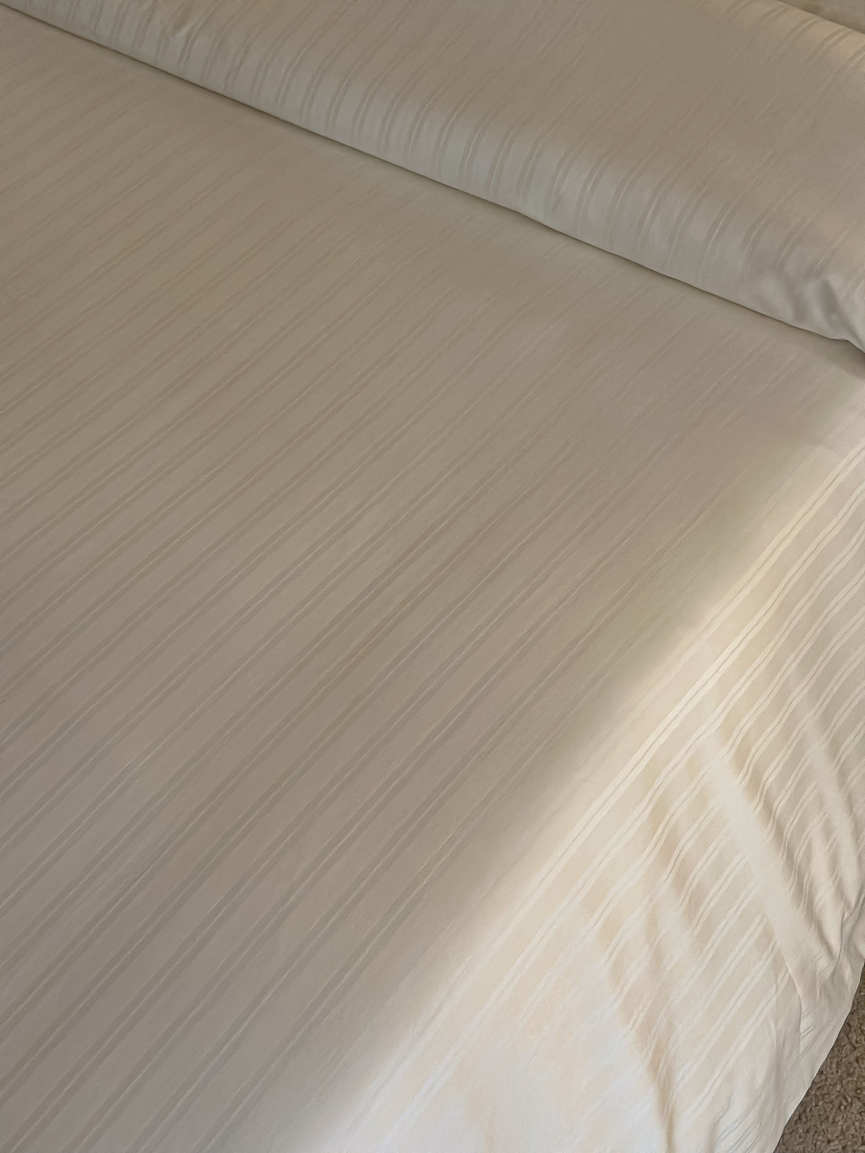 Jacquard cotton fitted sheet set _ off white