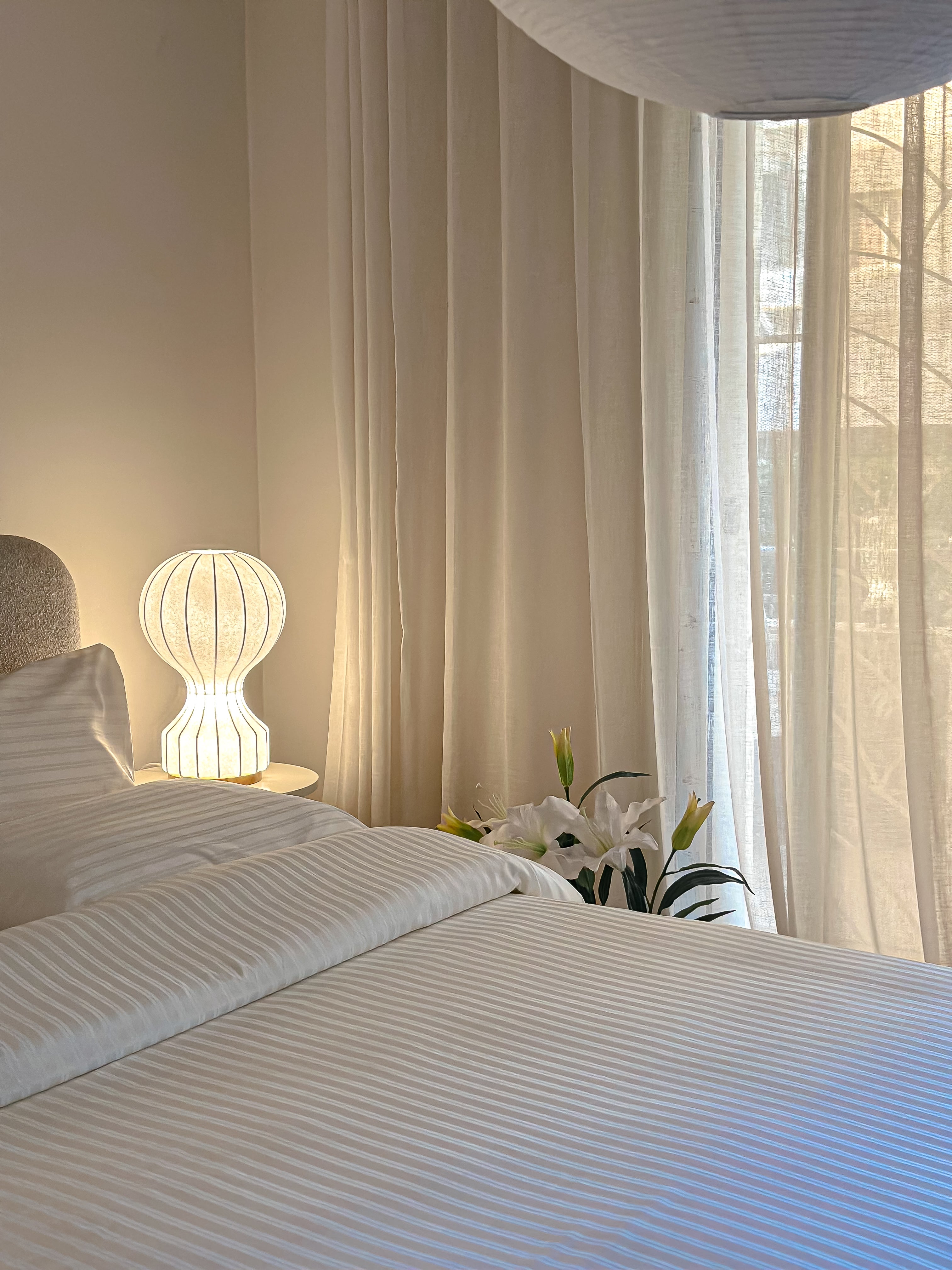 Jacquard cotton fitted sheet set _ off white