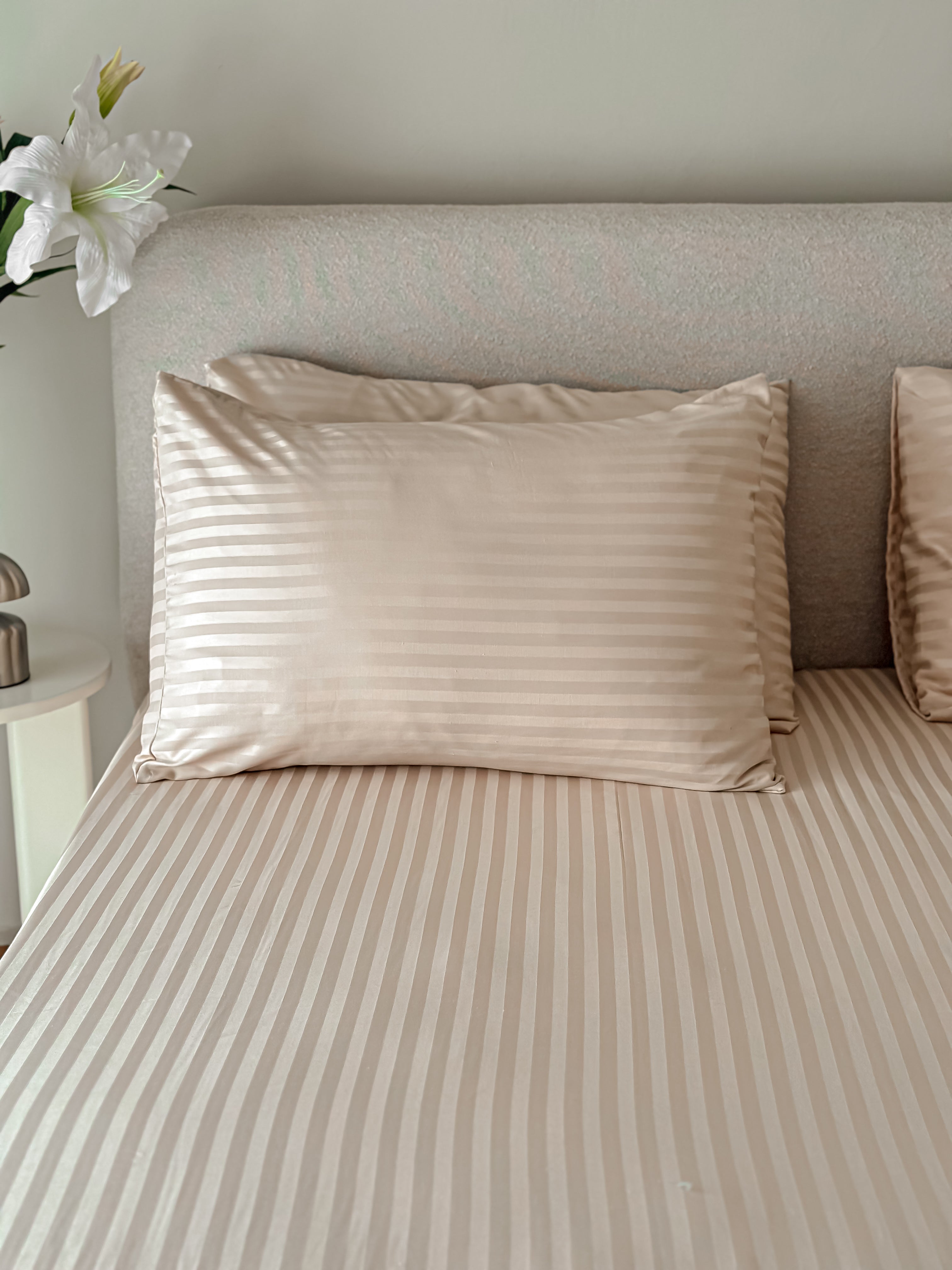 Sateen Stripe Bed Set