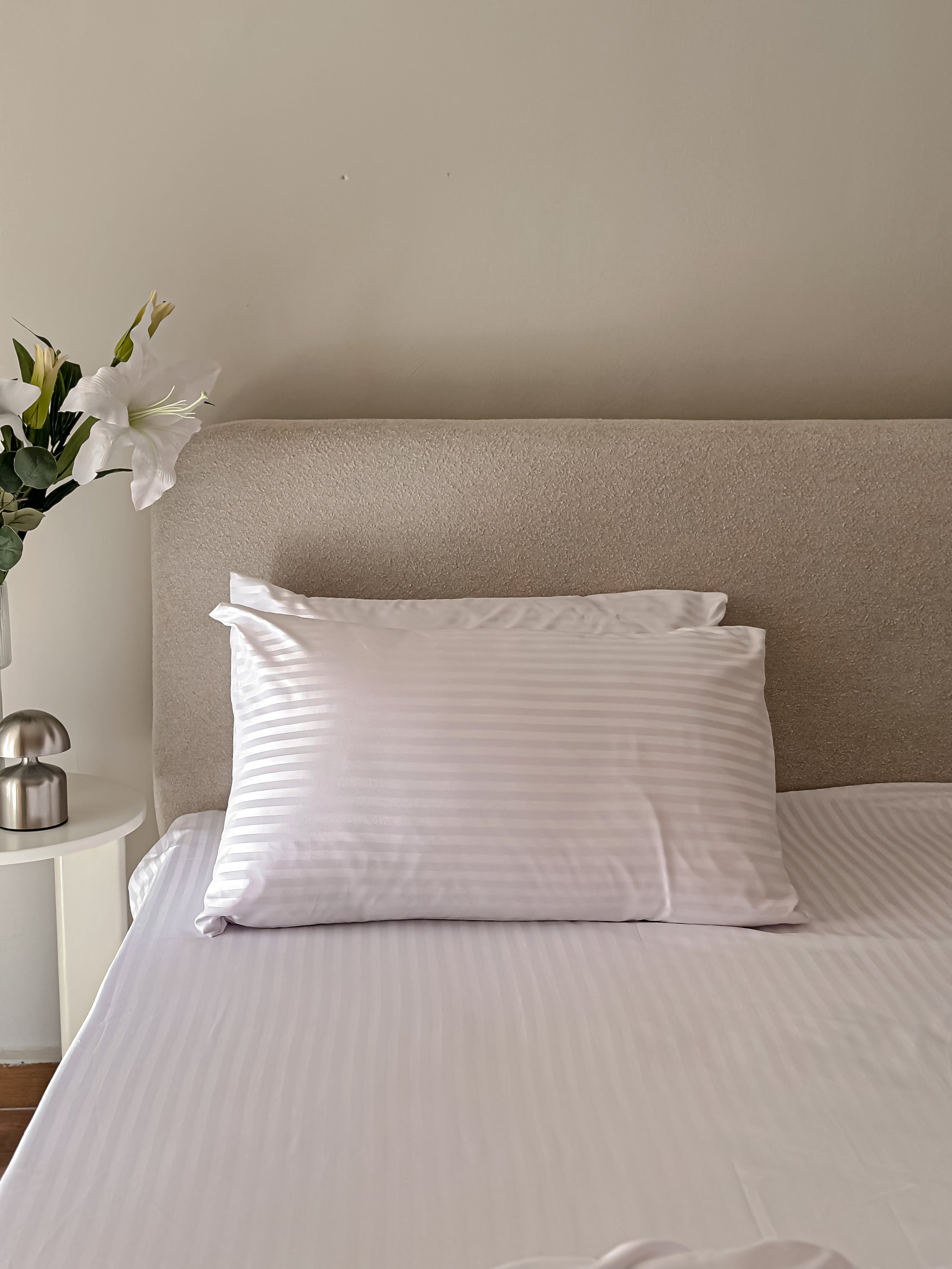 Sateen Stripe Bed Set