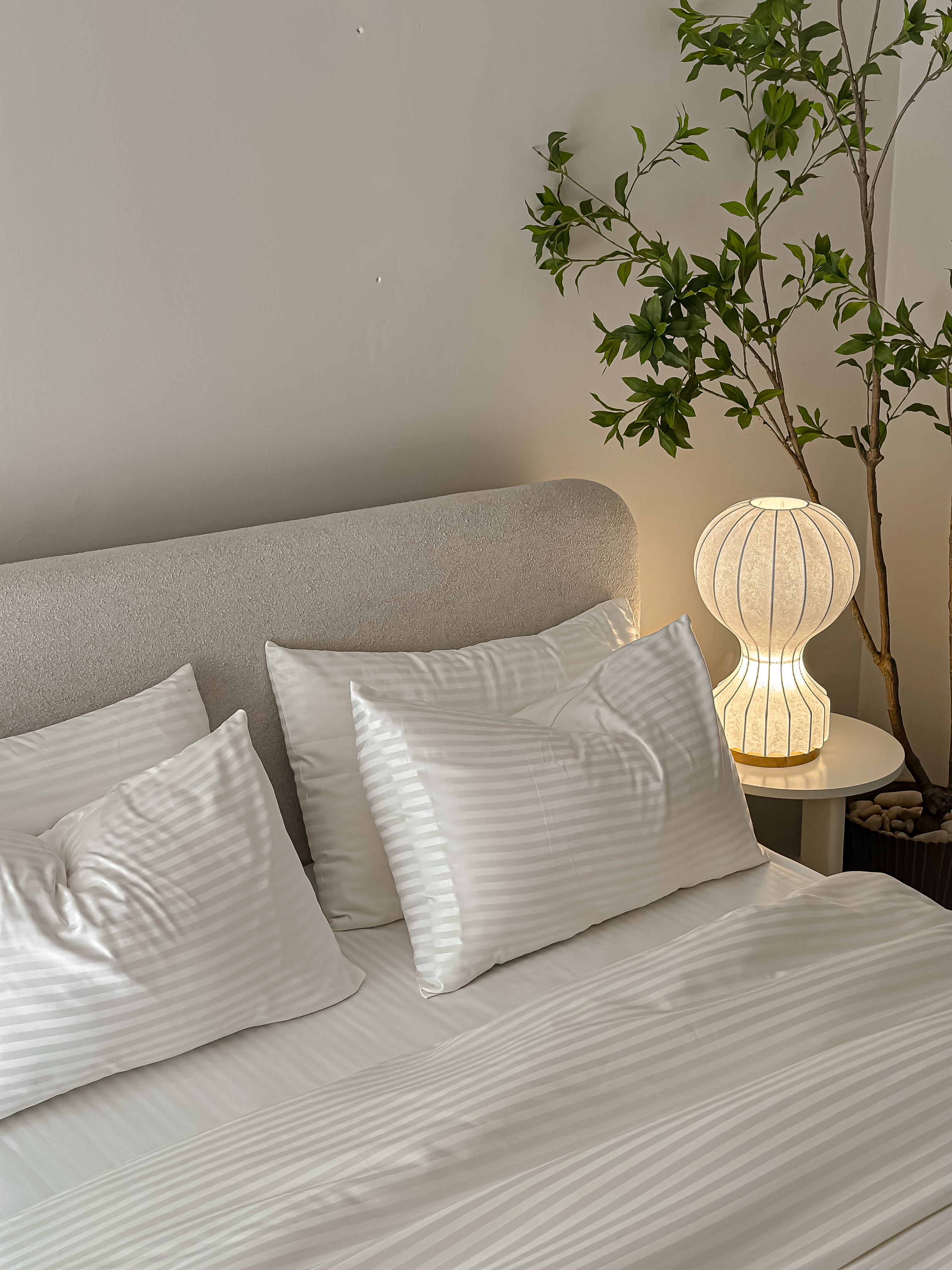 Sateen Stripe Bed Set
