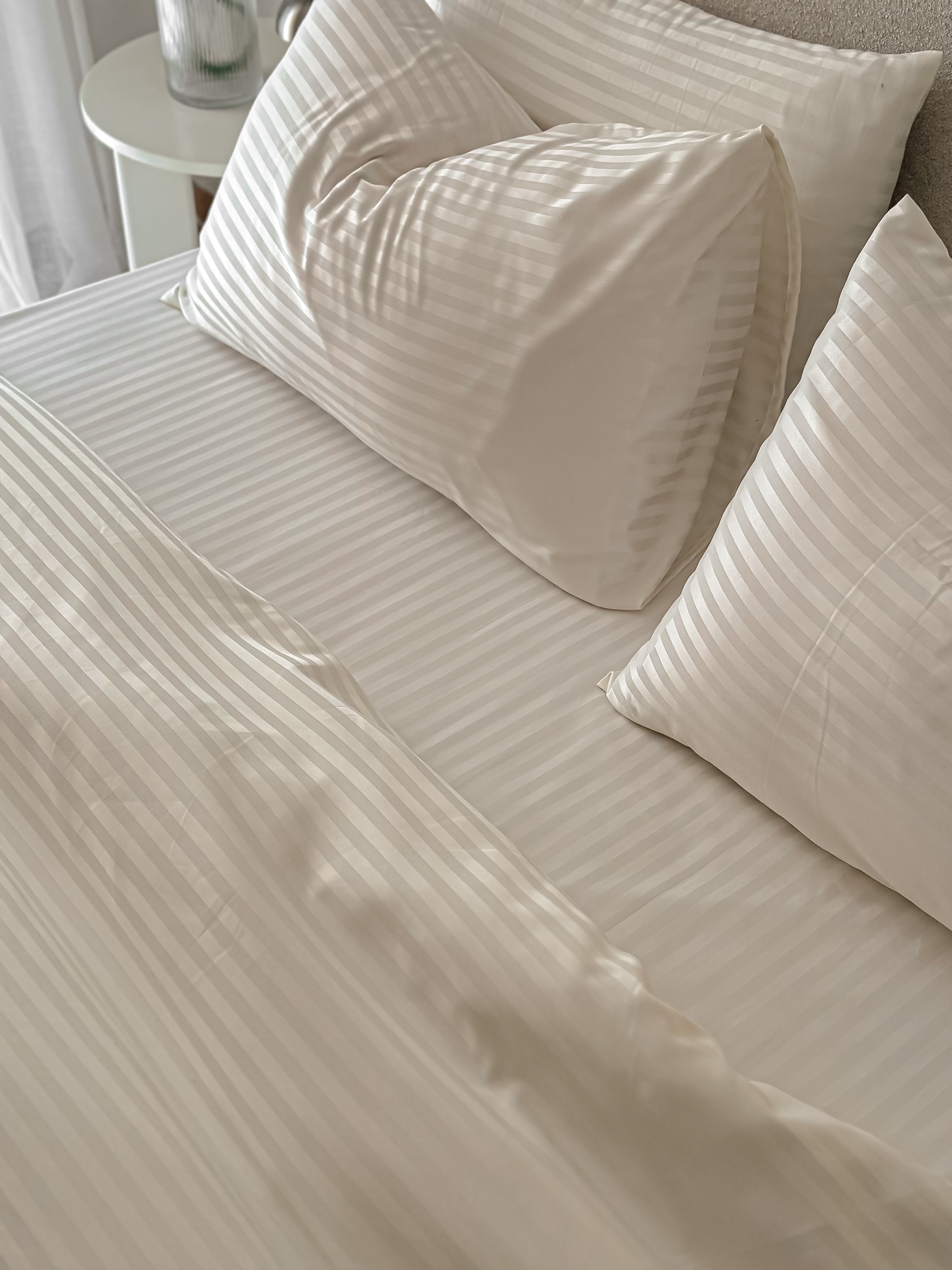 Sateen Stripe Bed Set