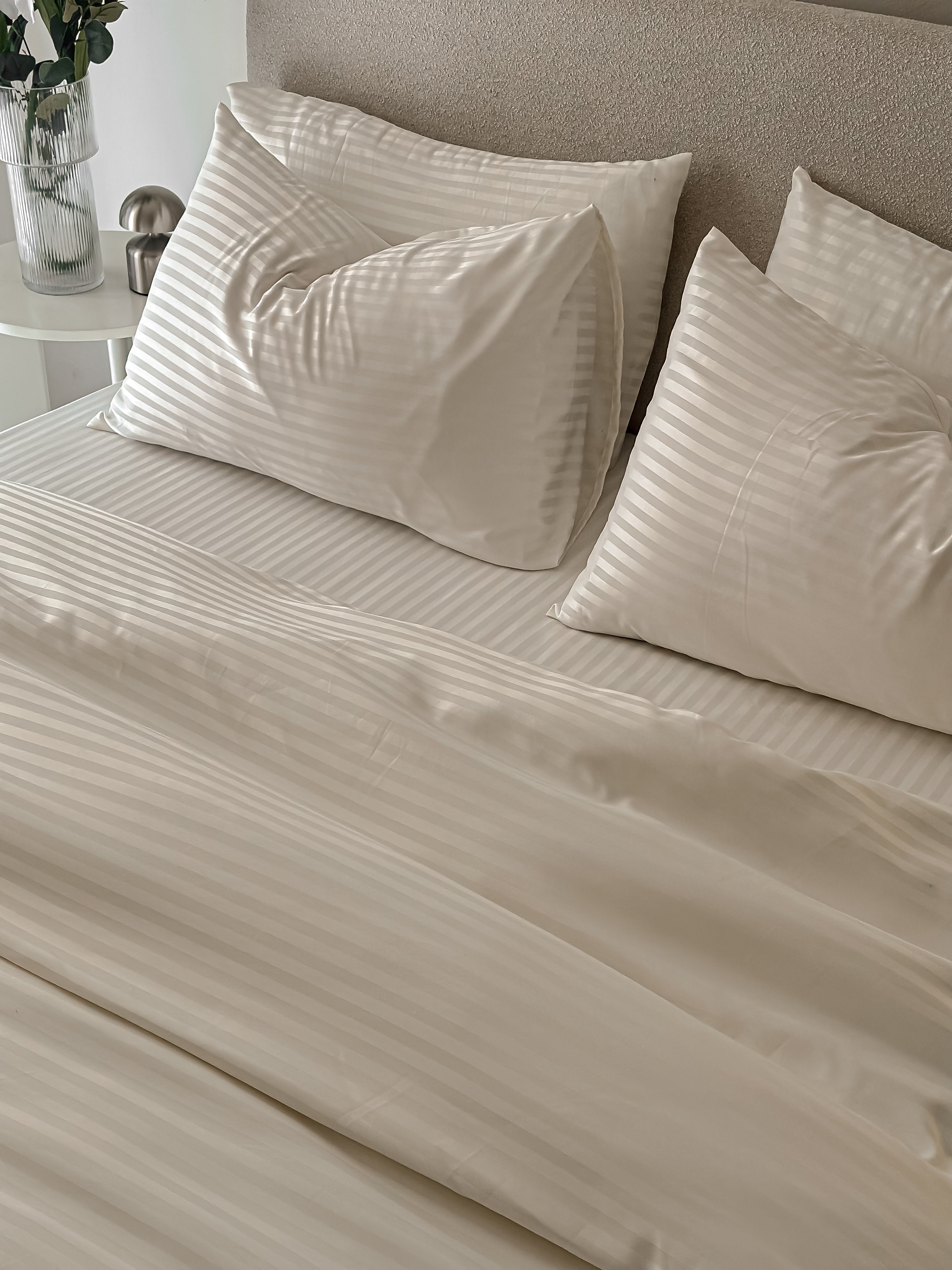 Sateen Stripe Bed Set