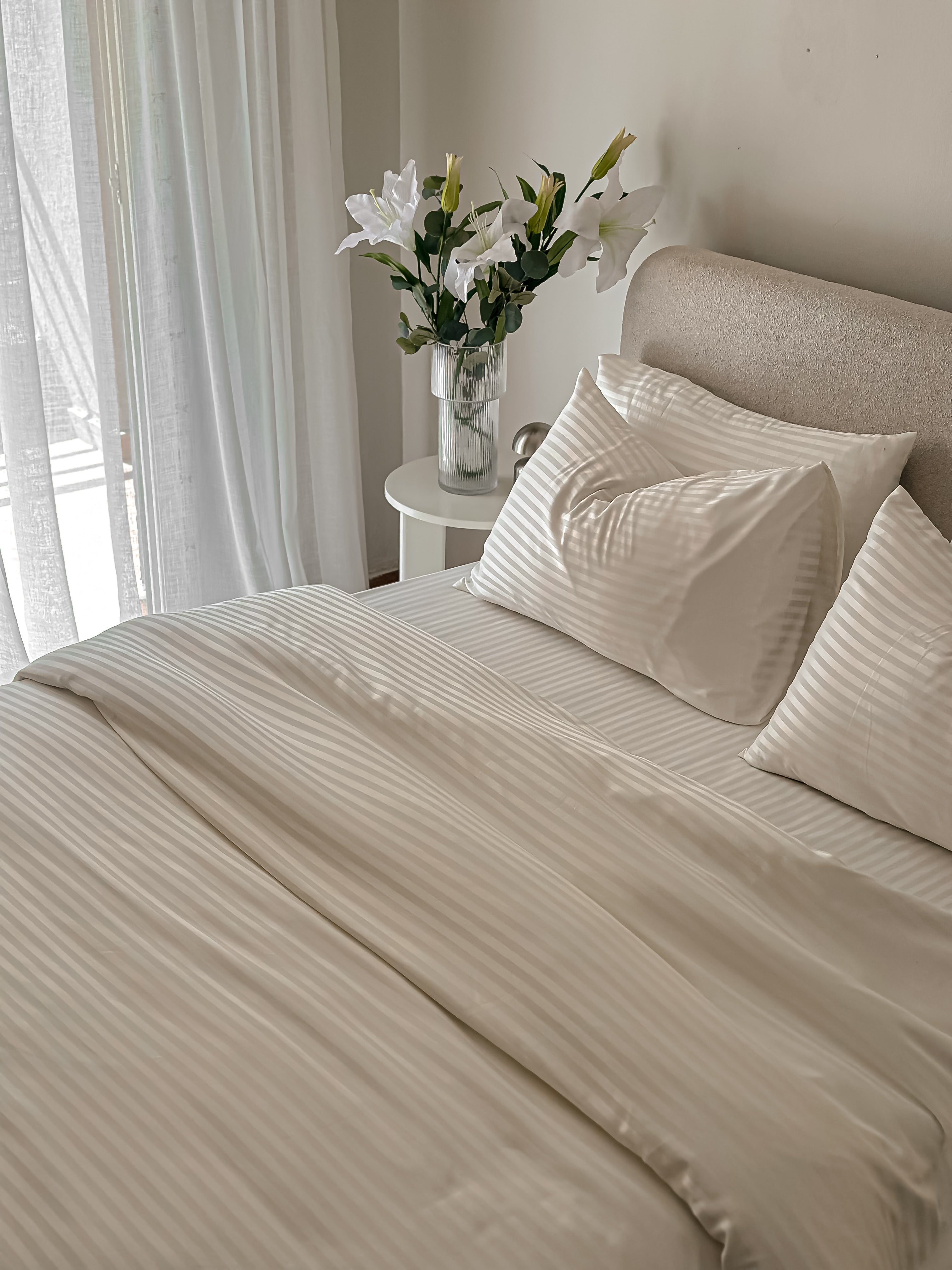 Sateen Stripe Duvet Cover Set