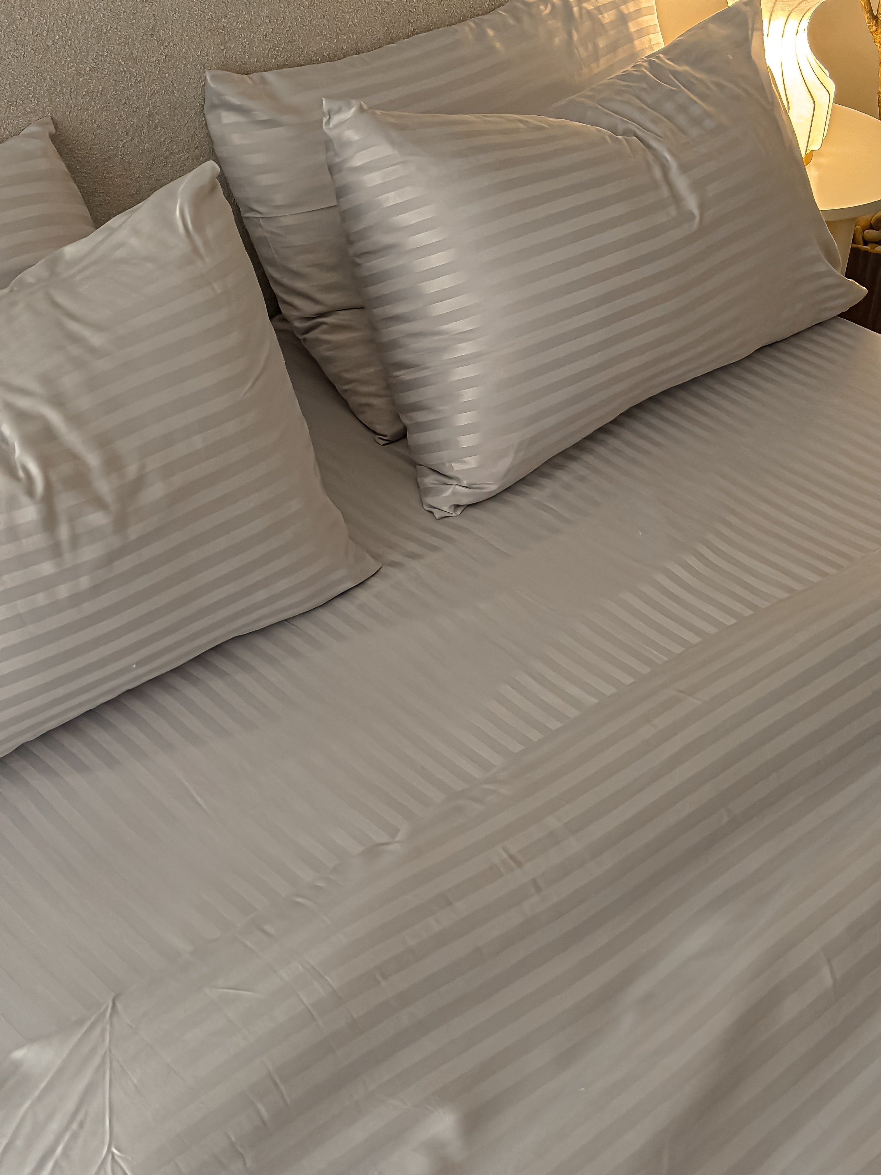 Sateen Stripe Duvet Cover Set