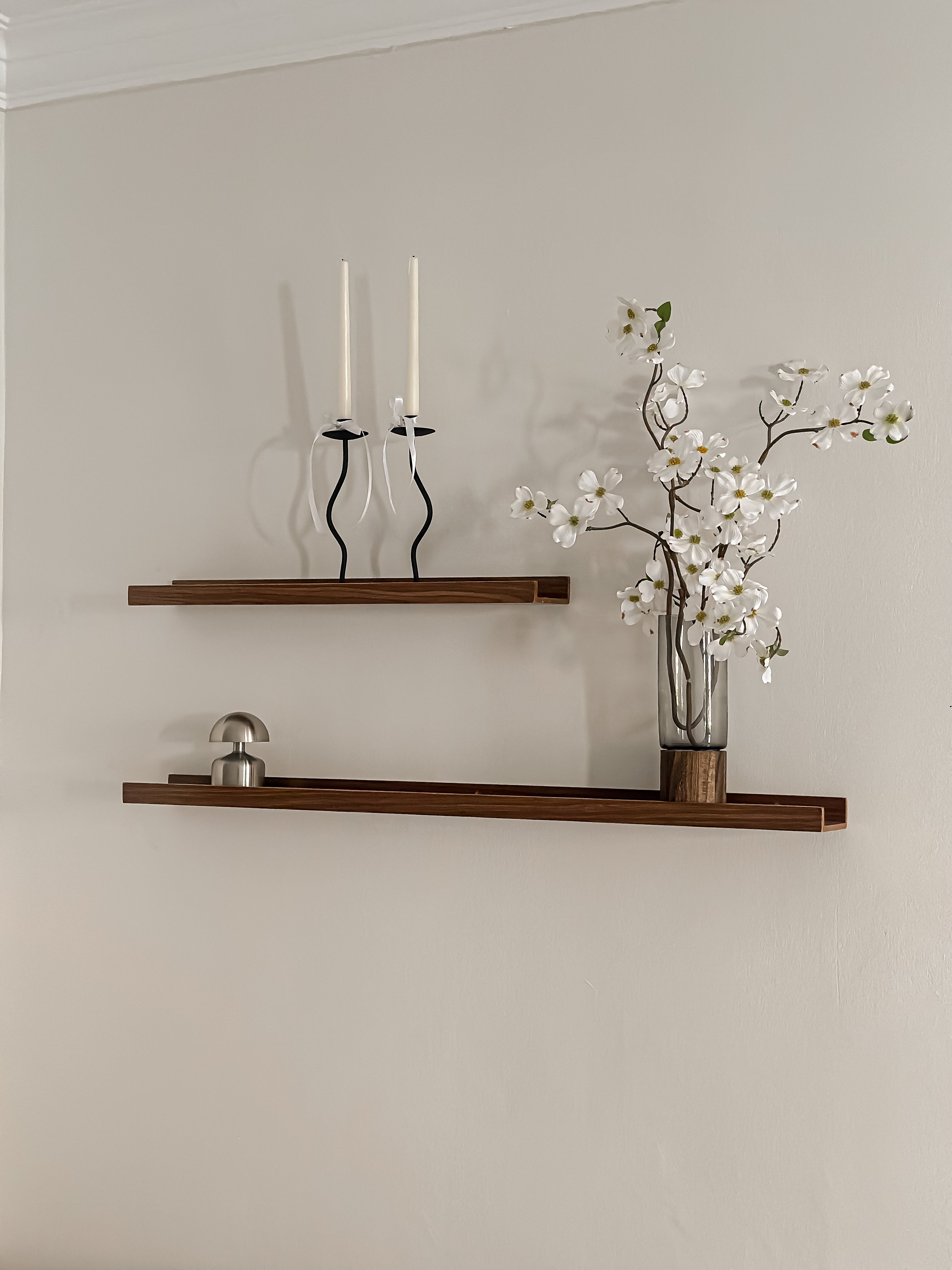 Walnut Wood Wall Shelf