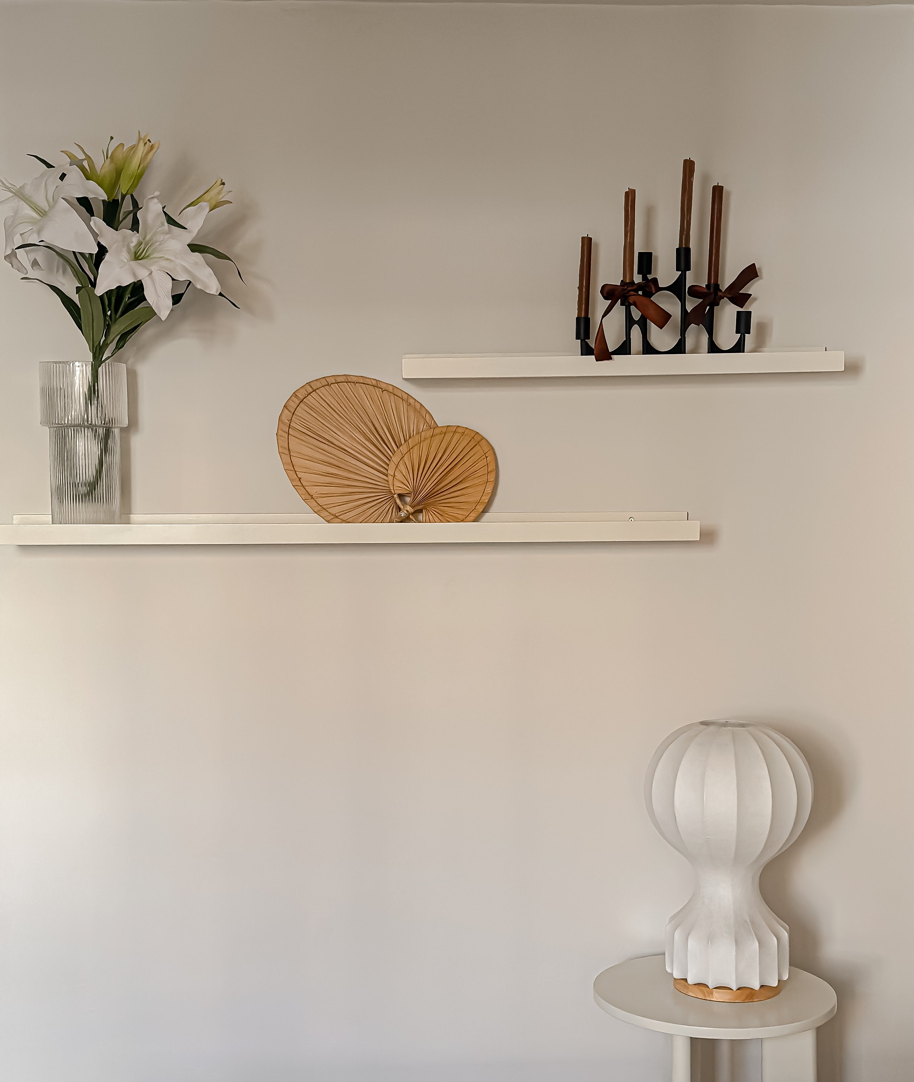 Neutral Wood Wall Shelf