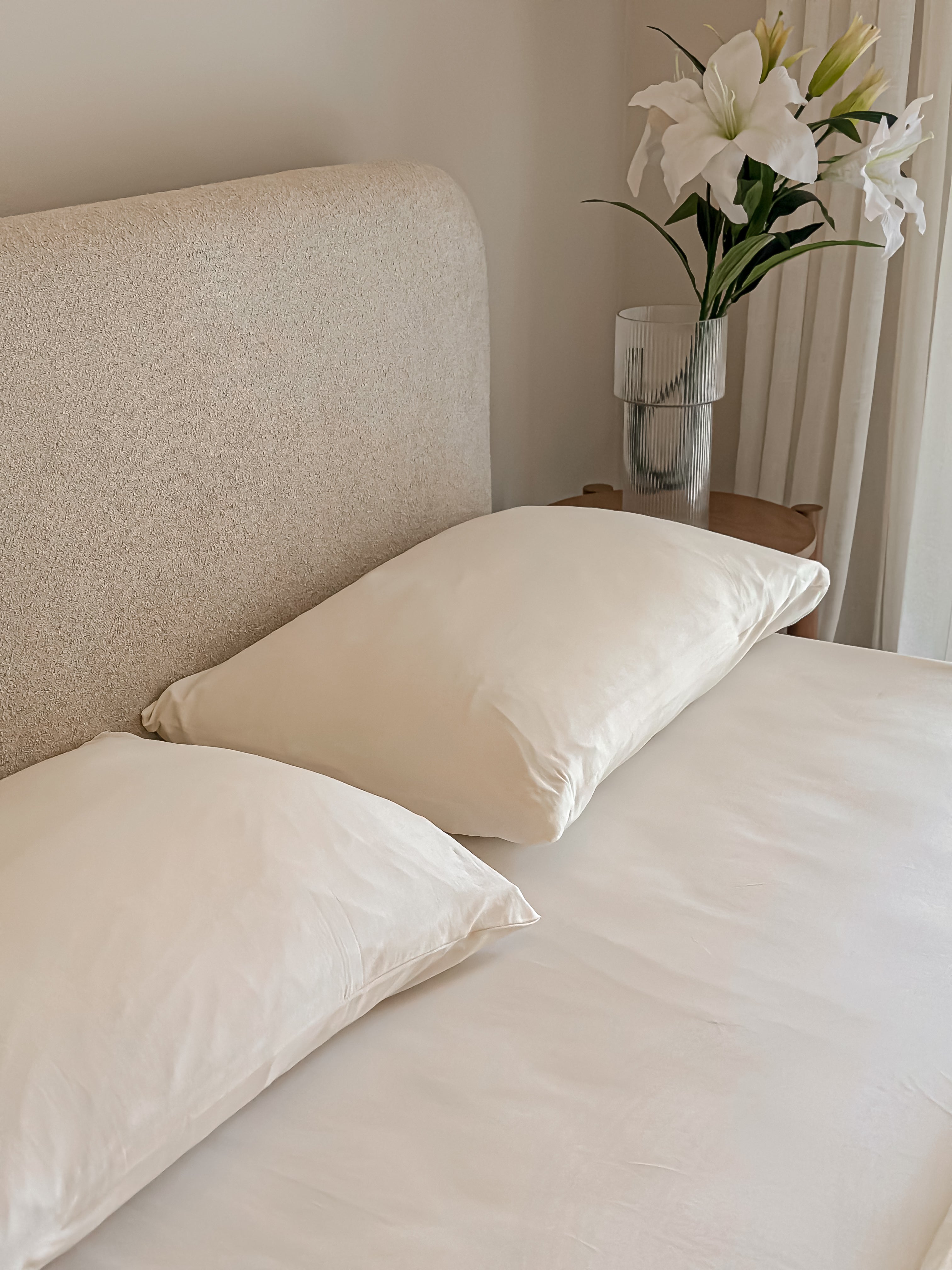 Jersey Cotton Fitted Sheet Set - off white