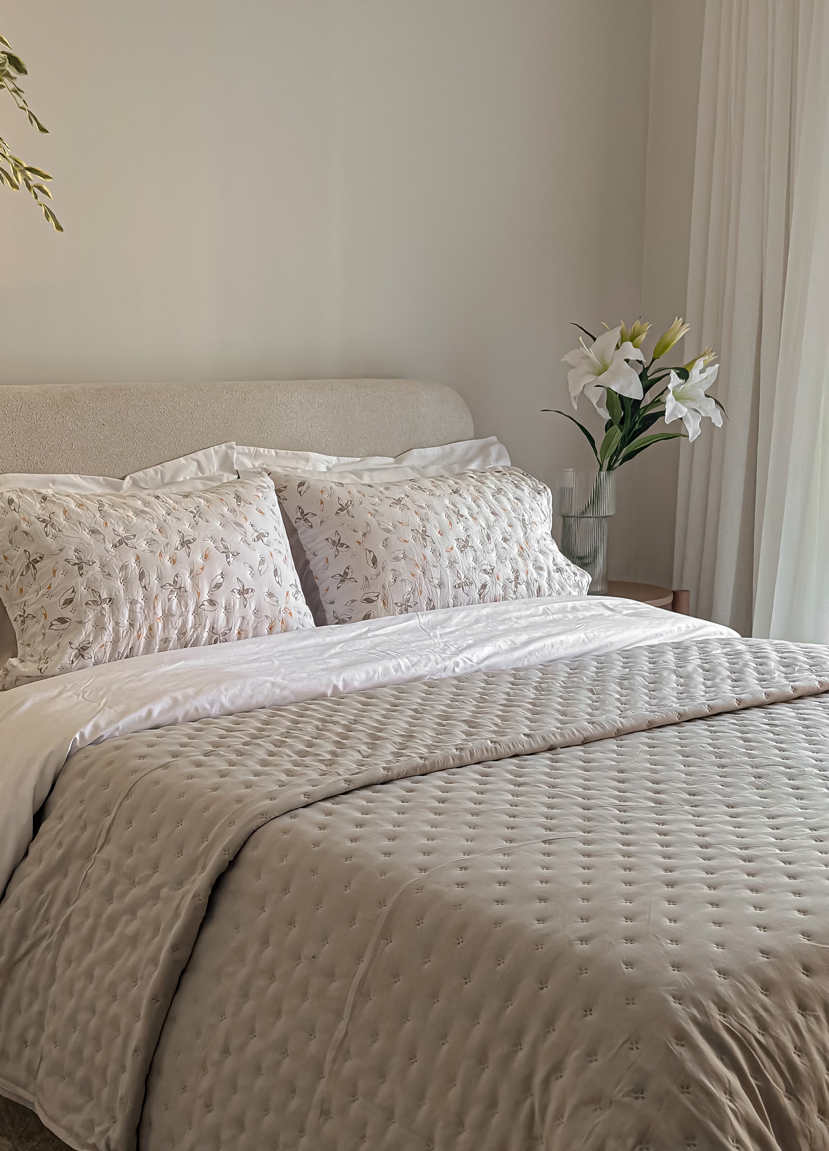 Tencel Bedspread Set – Double-Faced / gray