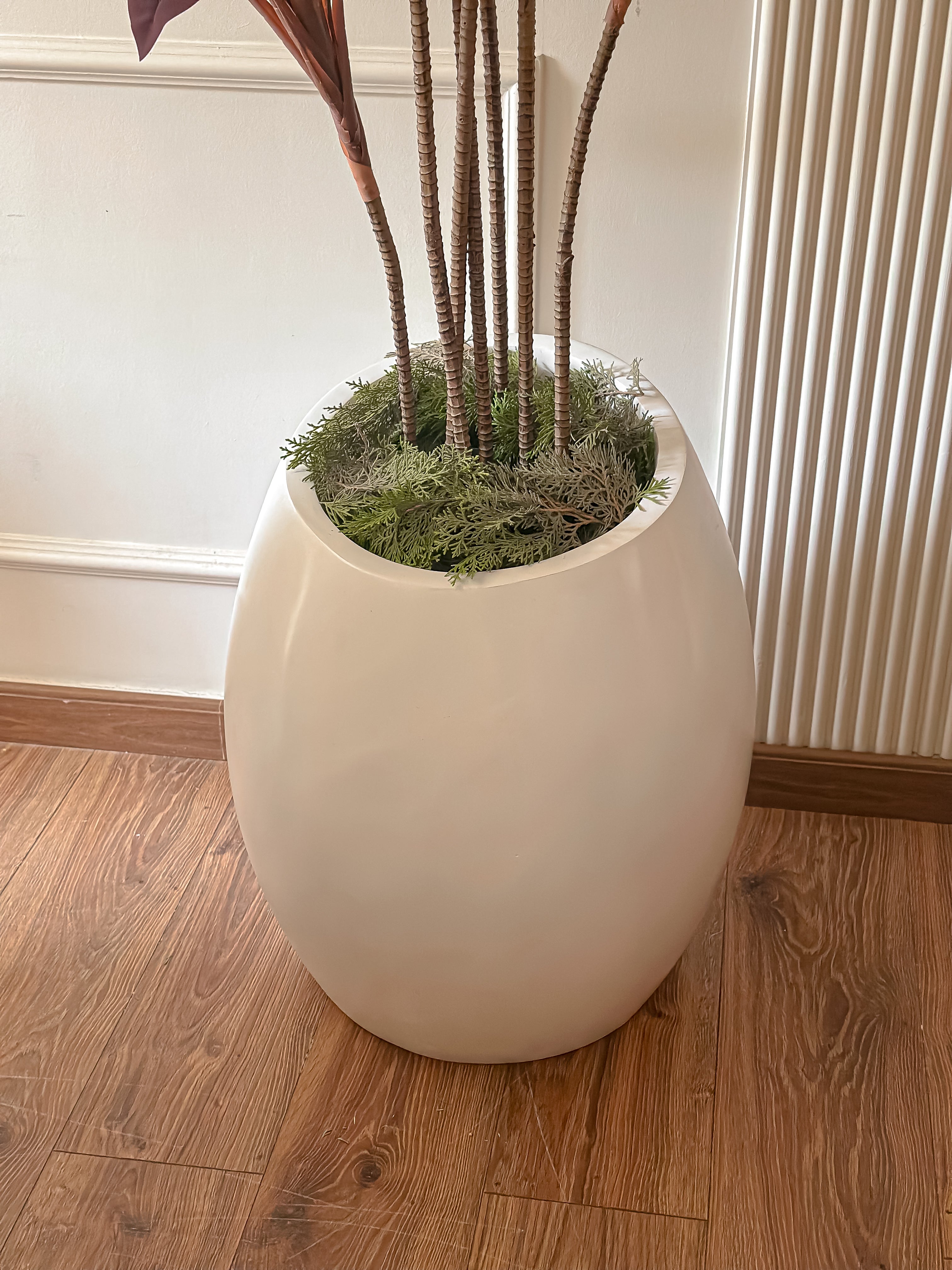 White plant pot