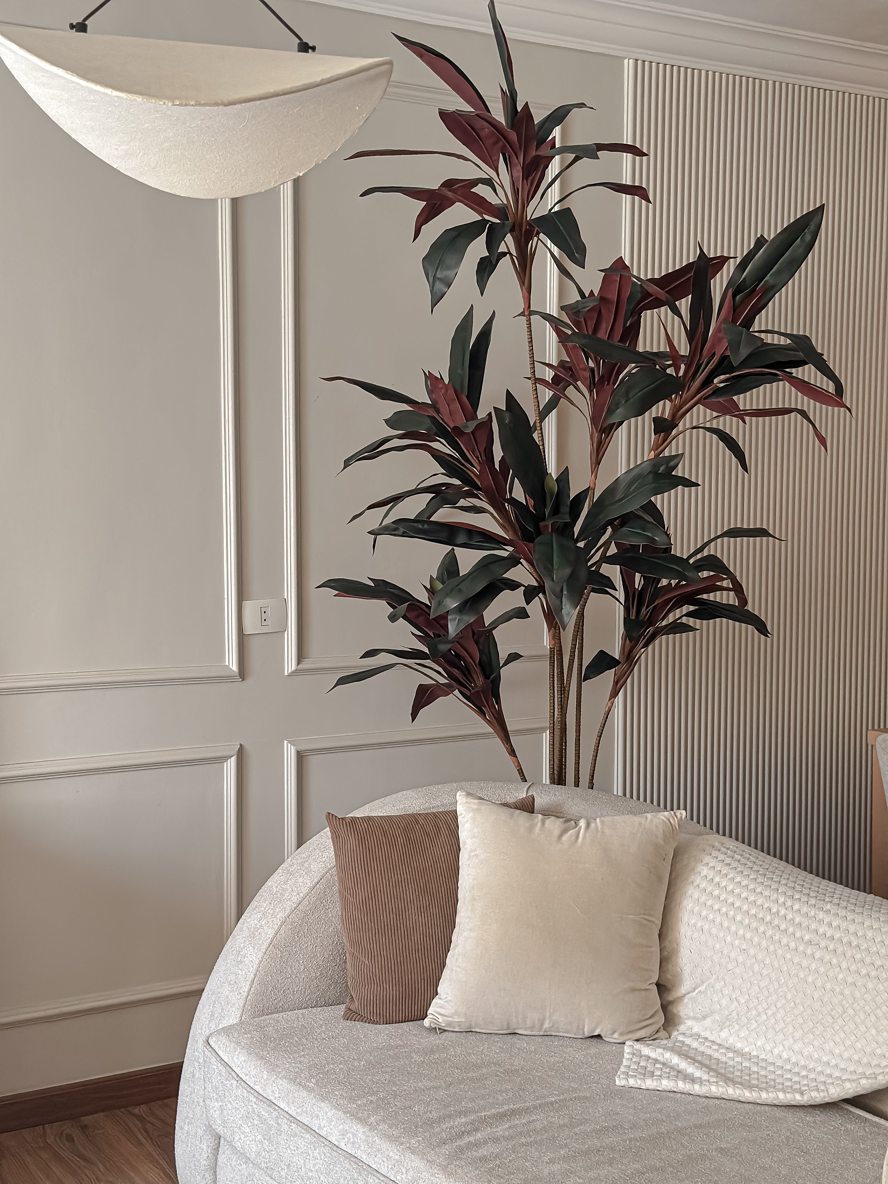 Burgundy Dracaena Faux Tree