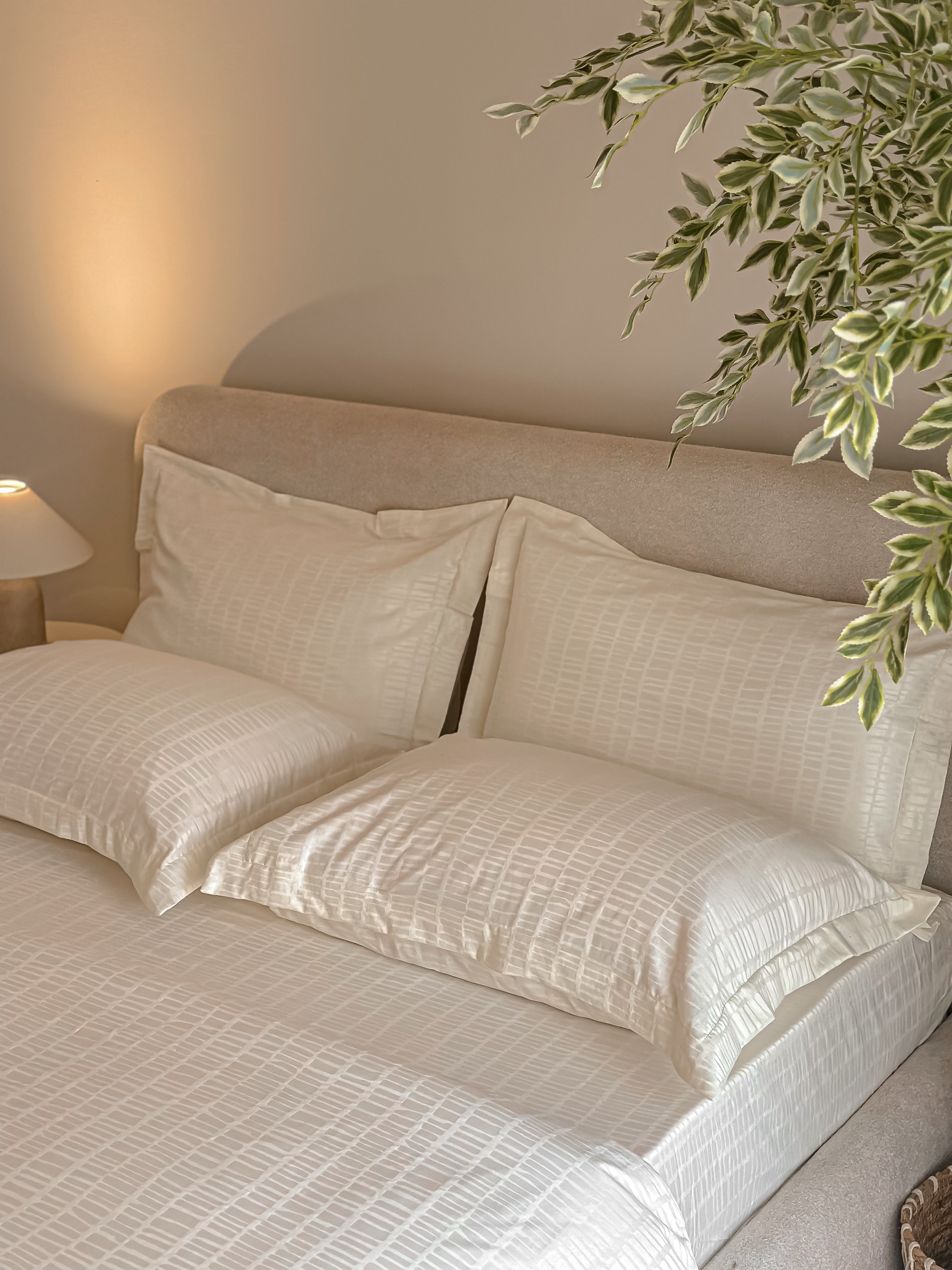 Jacquard cotton duvet cover set