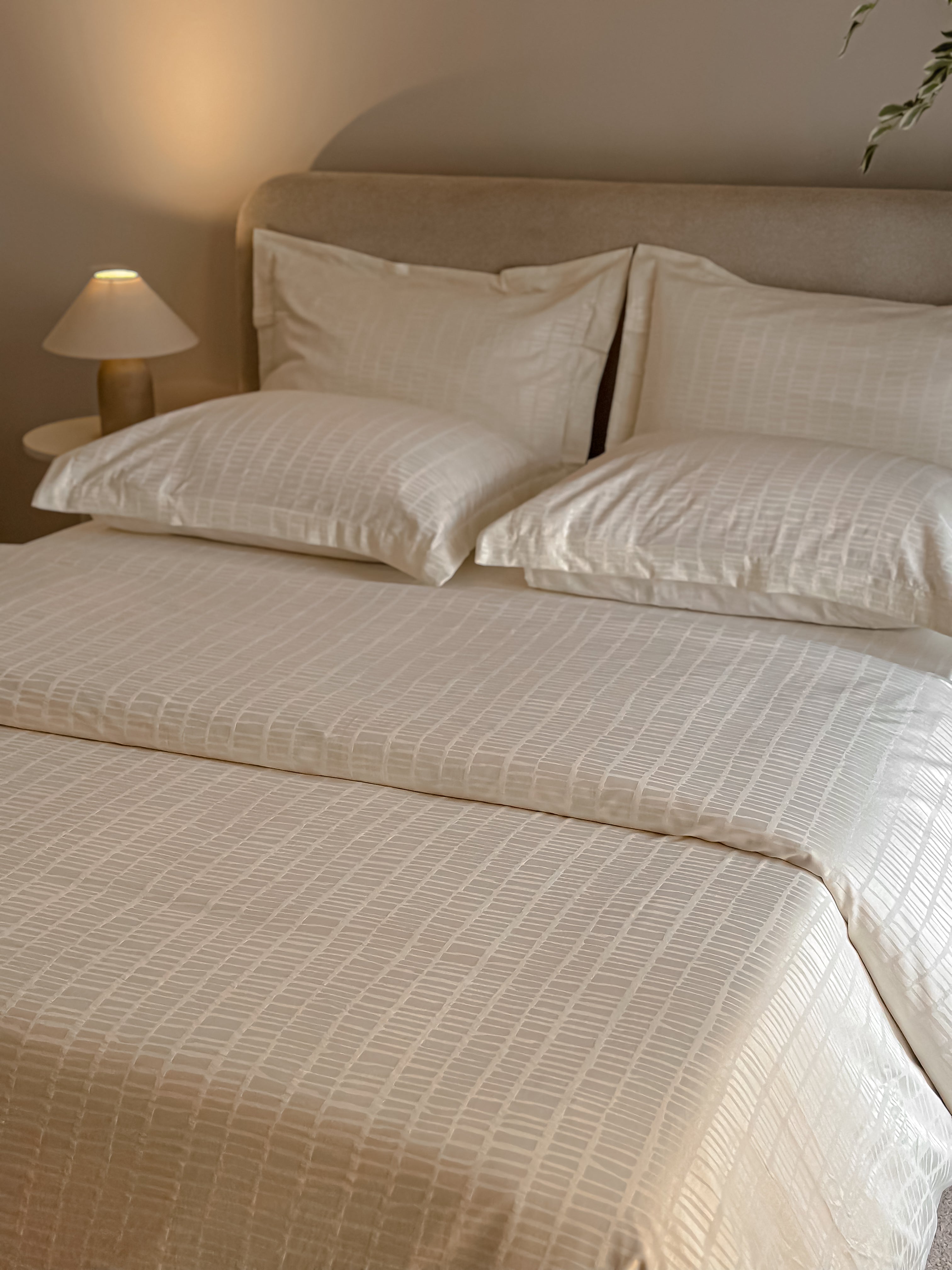 Jacquard cotton duvet cover set