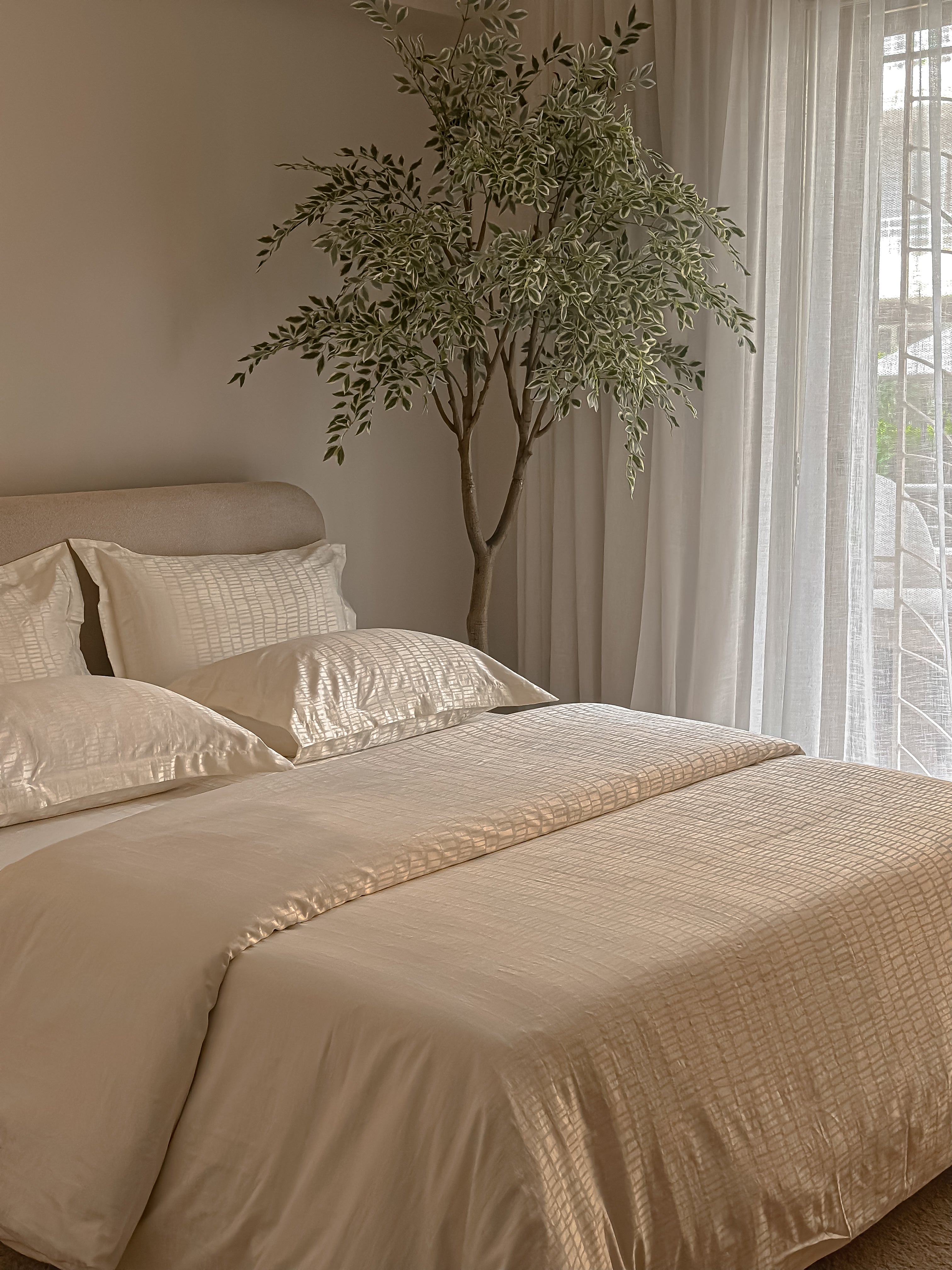 Jacquard cotton bed set