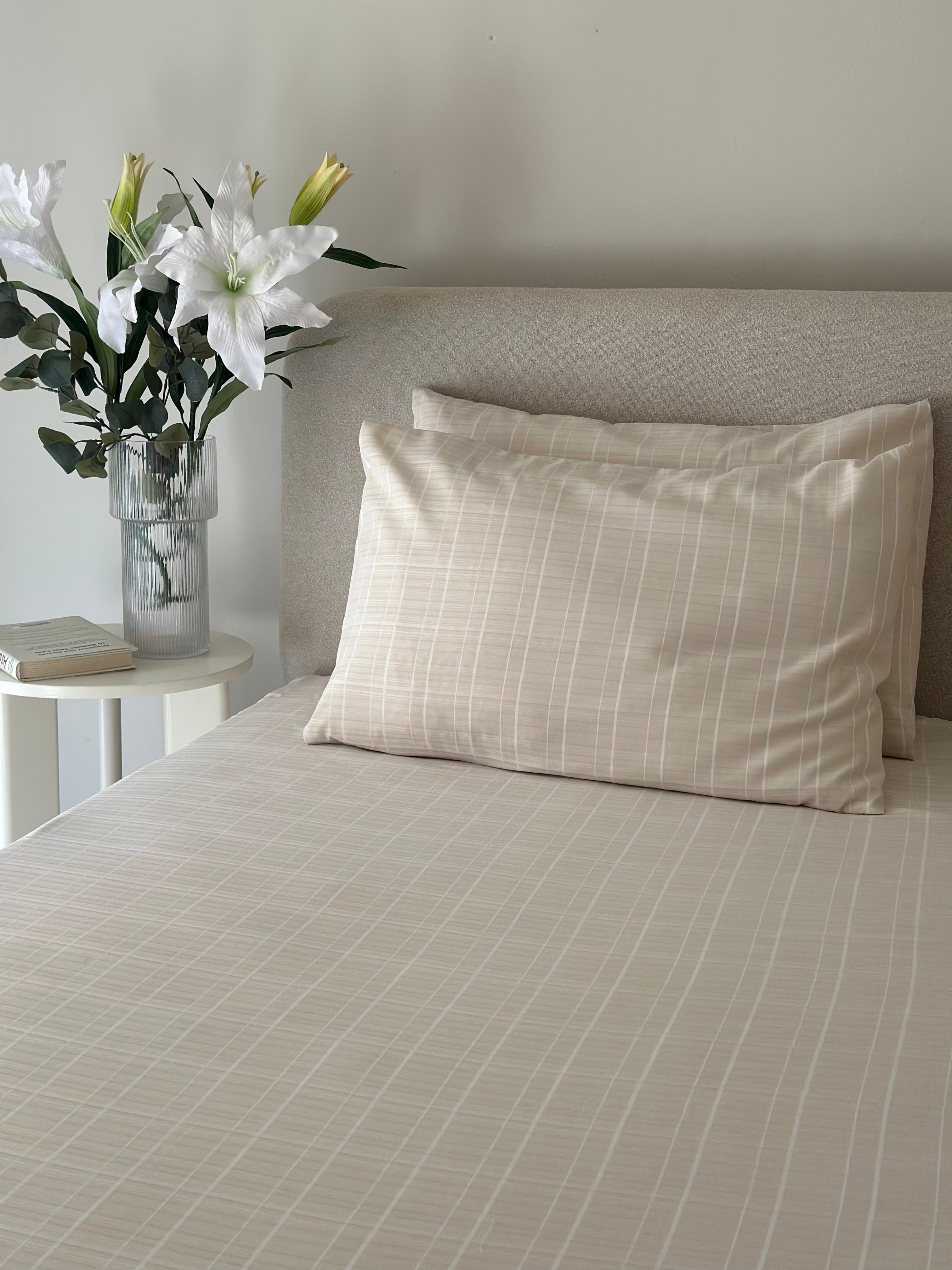 Calm Stripes Fitted Sheet Set
