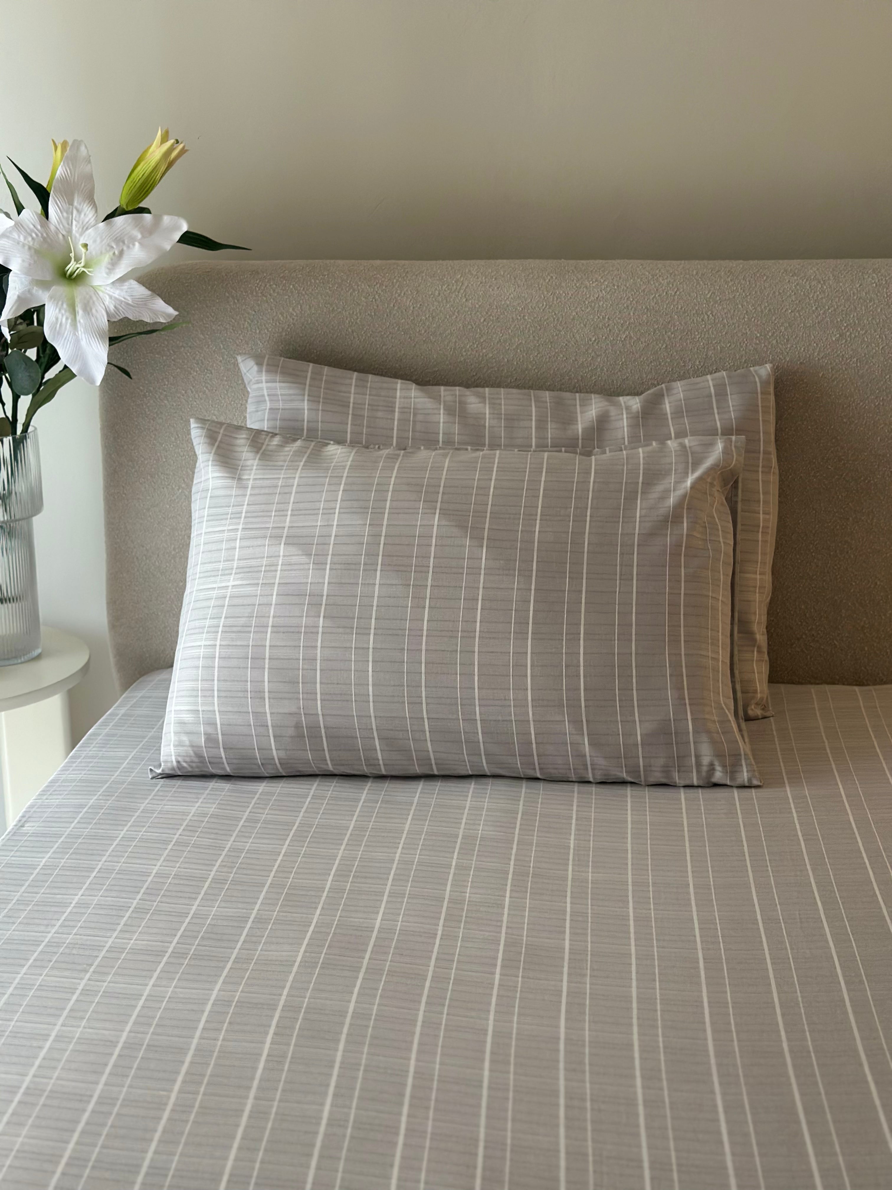 Calm Stripes Fitted Sheet Set