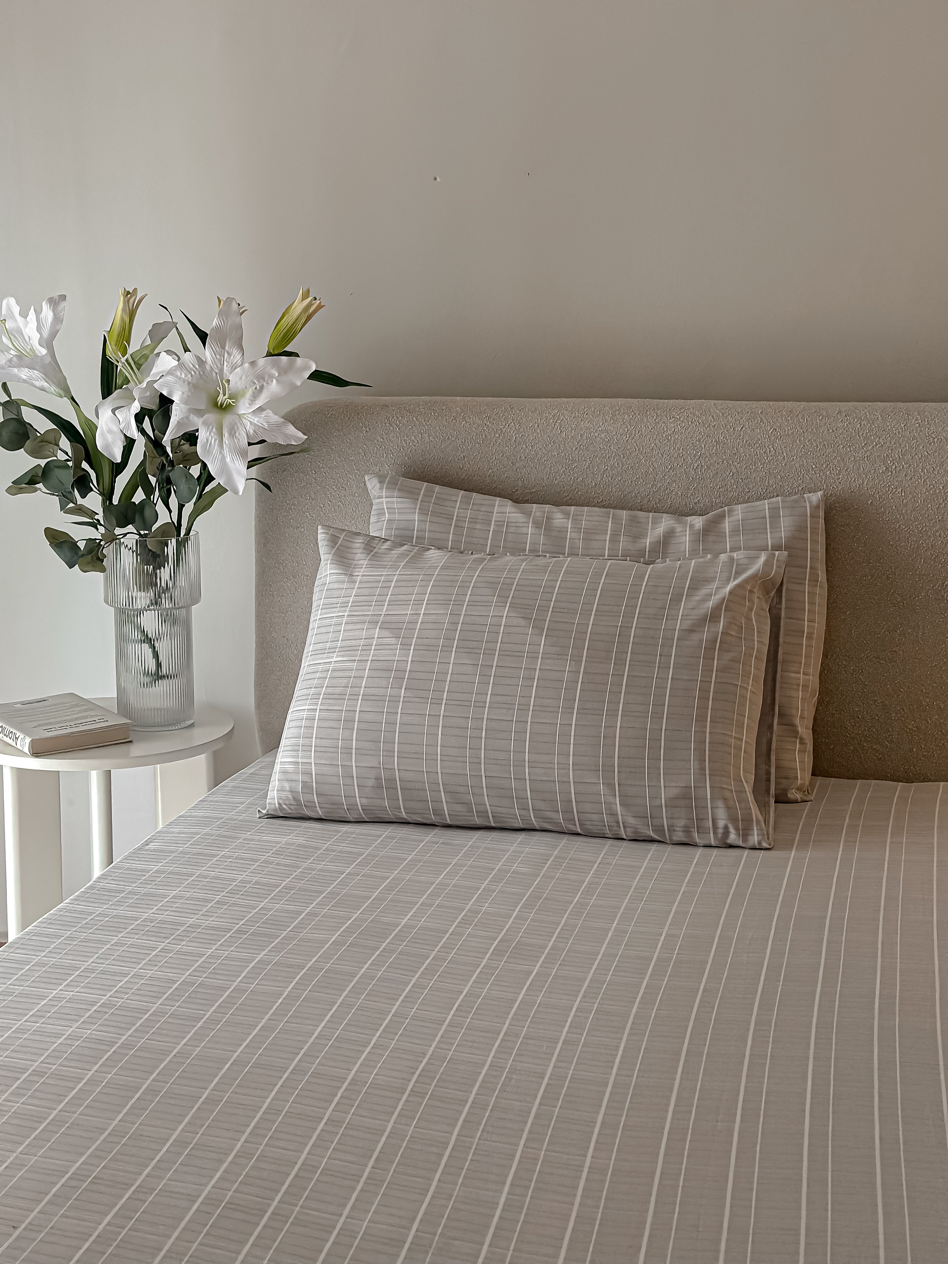 Calm Stripes Fitted Sheet Set