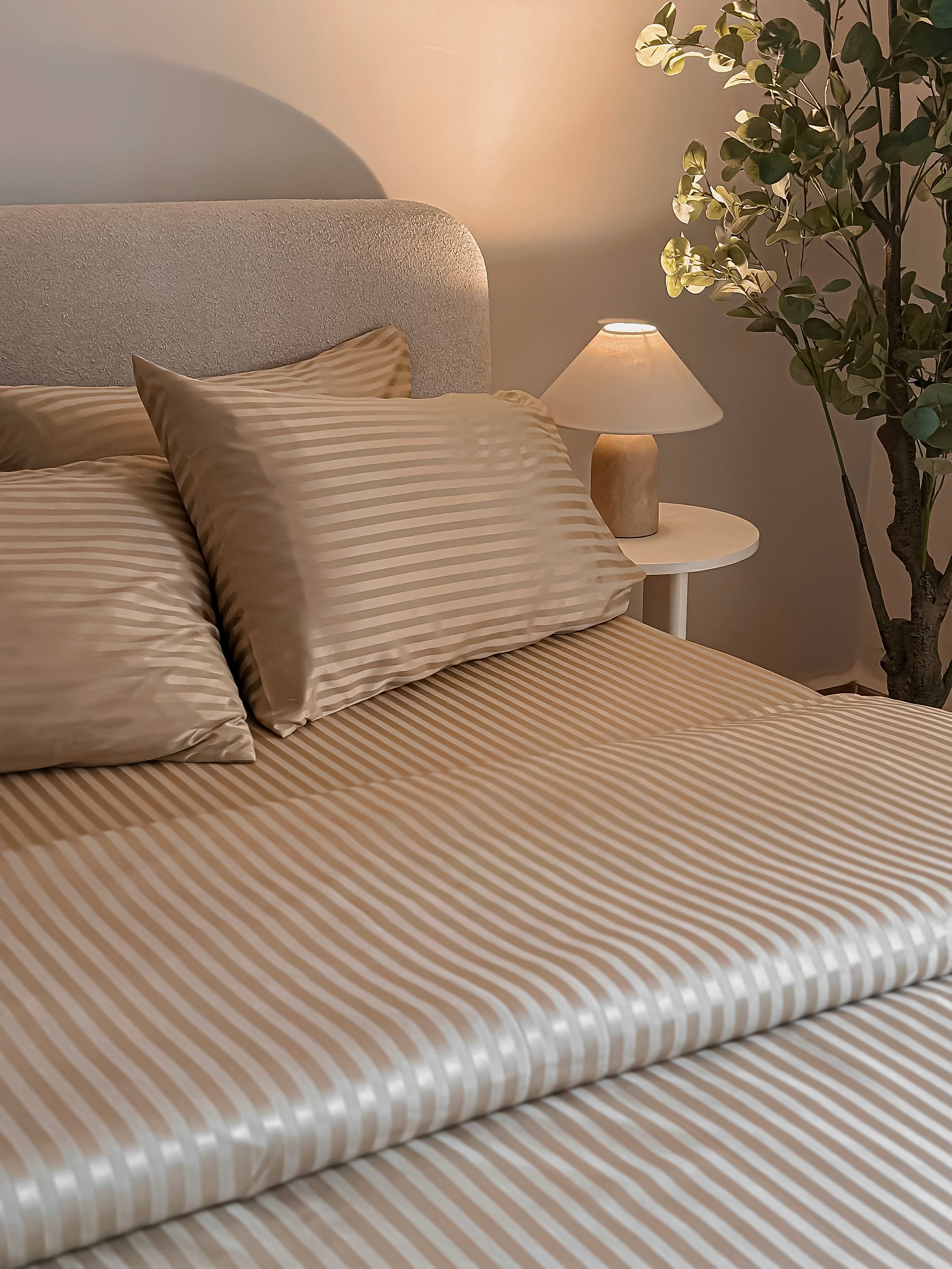 Sateen Stripe Duvet Cover Set