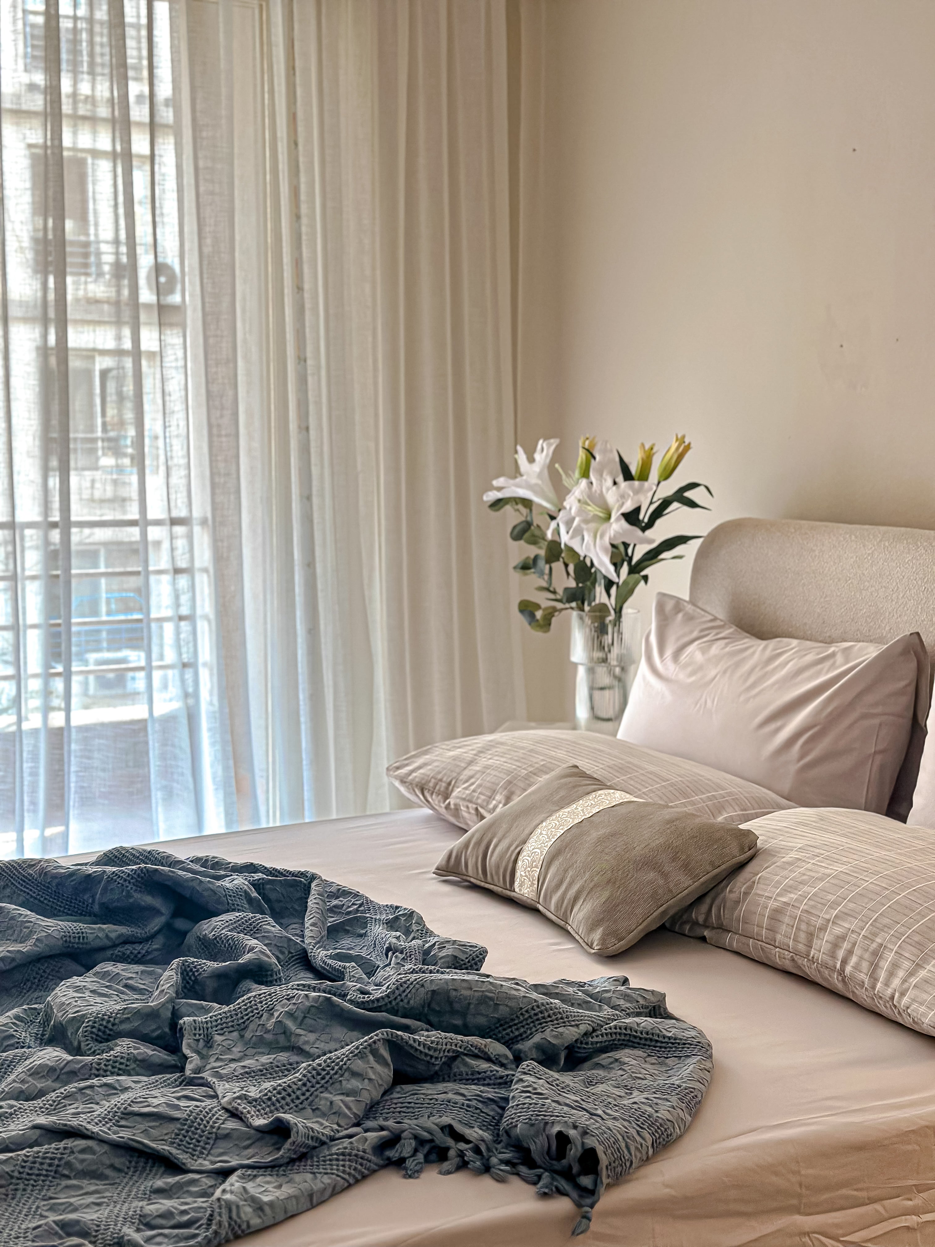 Calm Striped Pillowcase Set - gray